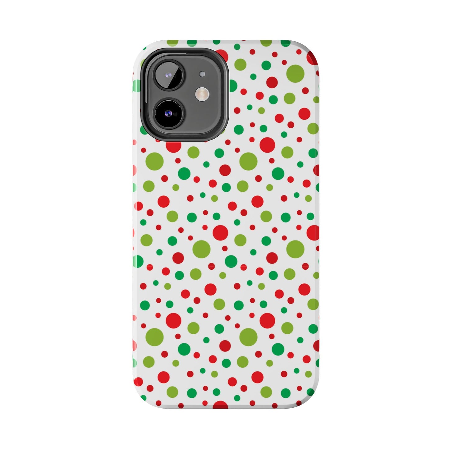 Red & Green Christmas Polka Dots – iPhone Case - BOGO Cases
