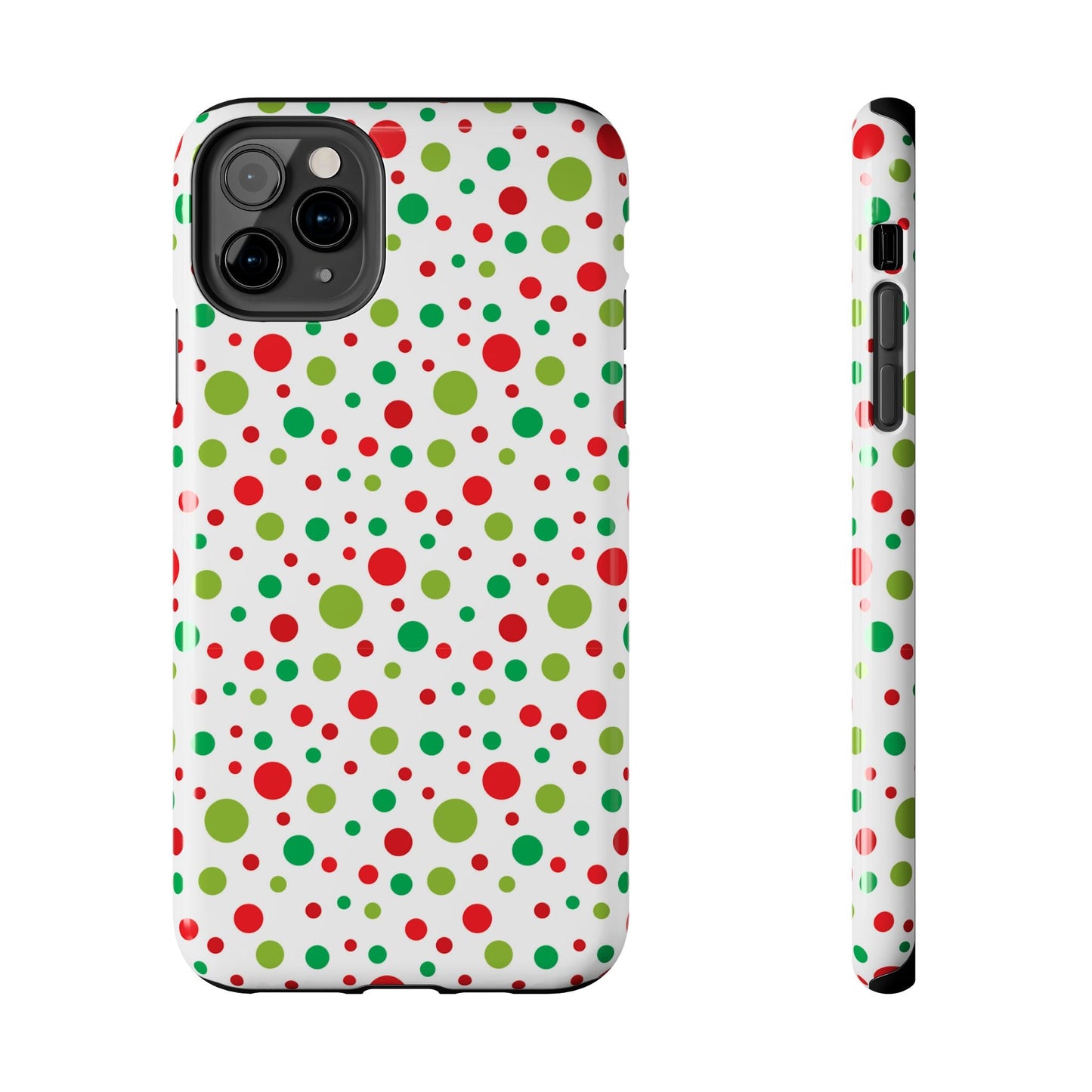 Red & Green Christmas Polka Dots – iPhone Case - BOGO Cases
