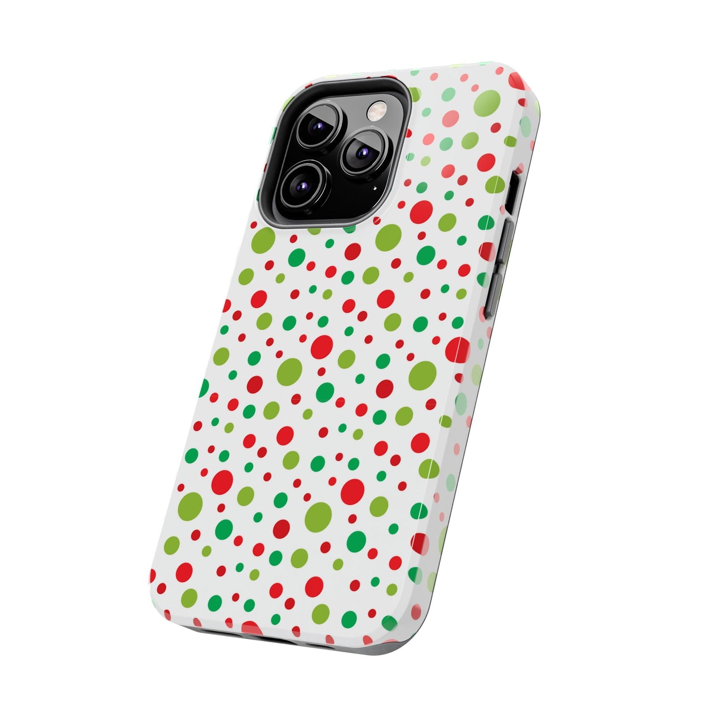 Red & Green Christmas Polka Dots – iPhone Case - BOGO Cases