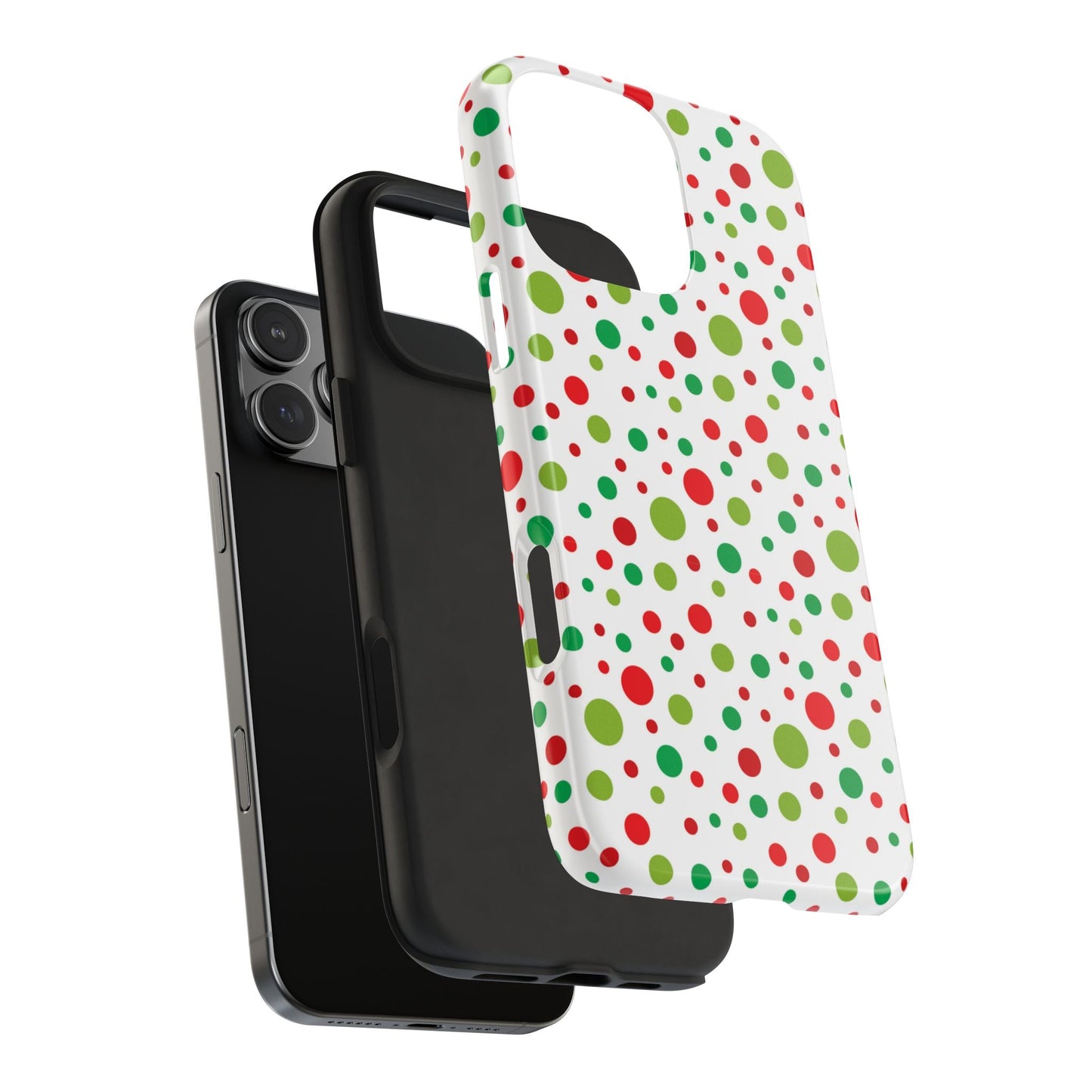 Red & Green Christmas Polka Dots – iPhone Case - BOGO Cases