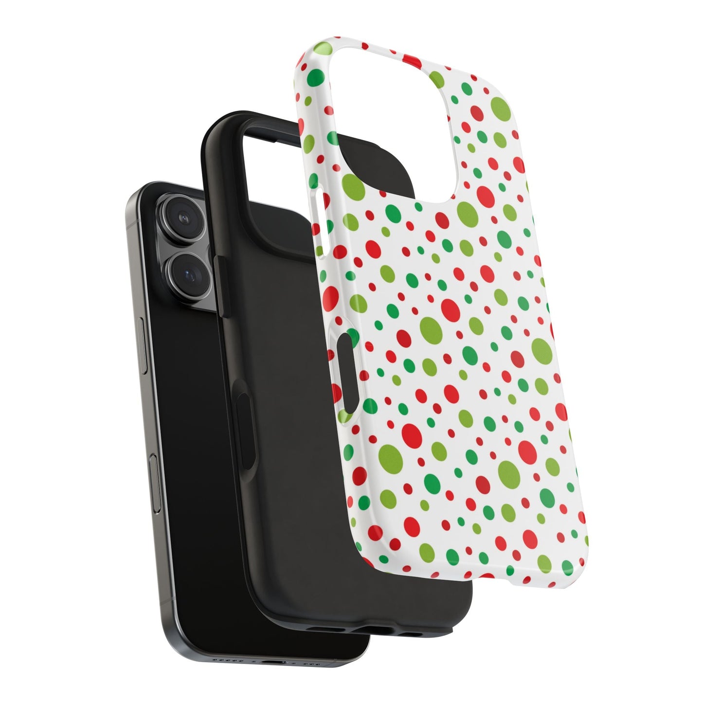 Red & Green Christmas Polka Dots – iPhone Case - BOGO Cases