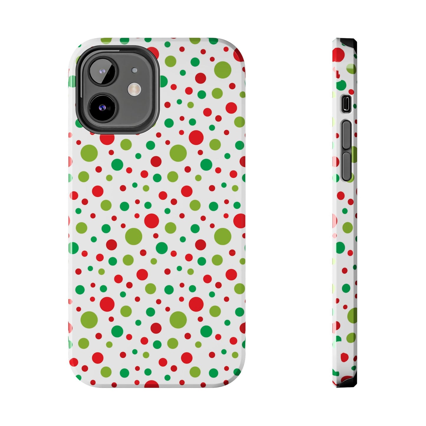 Red & Green Christmas Polka Dots – iPhone Case - BOGO Cases