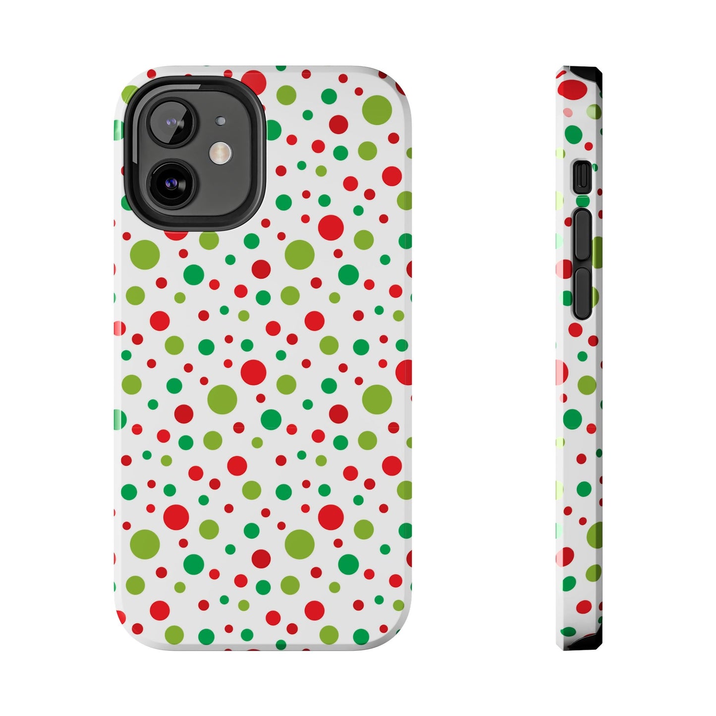 Red & Green Christmas Polka Dots – iPhone Case - BOGO Cases