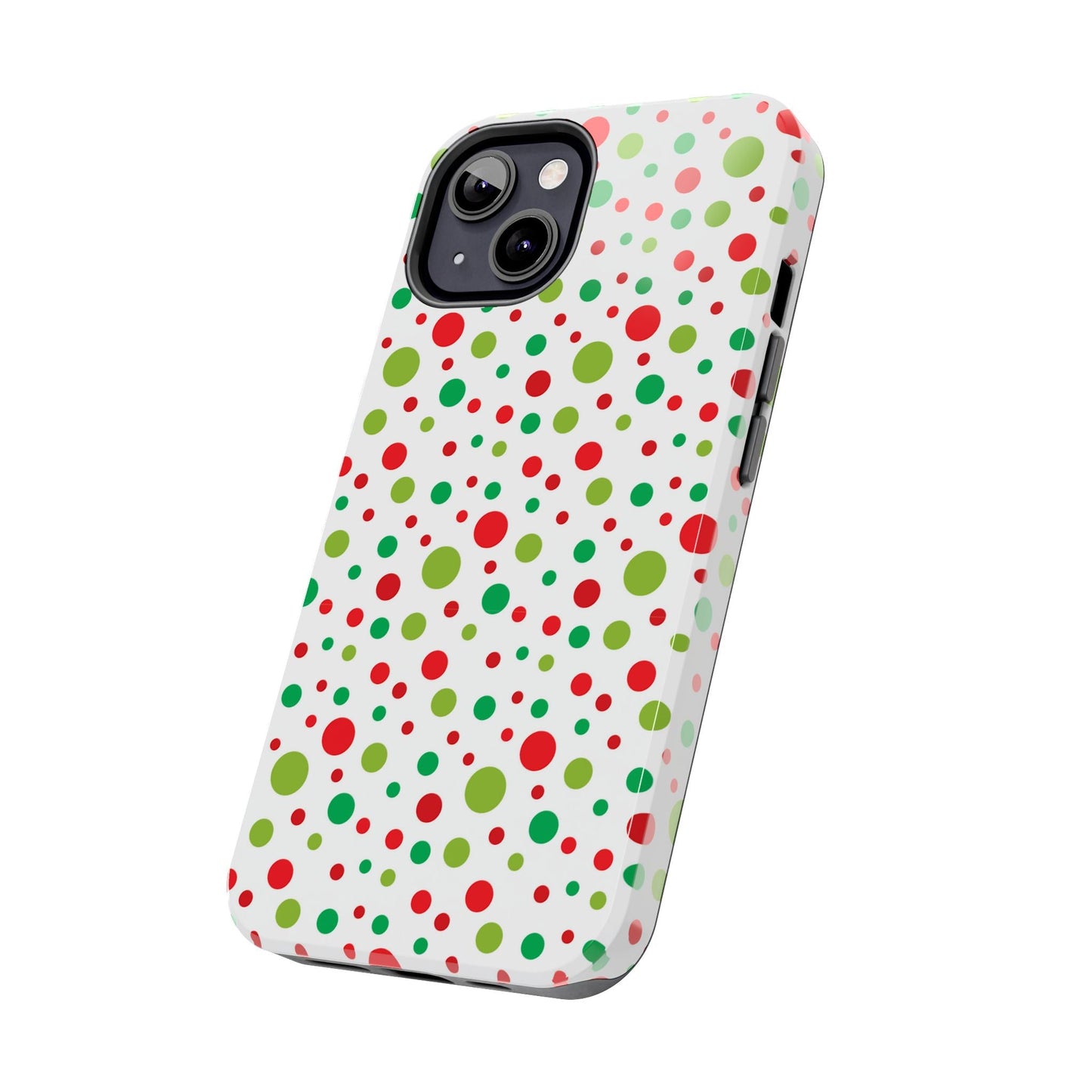 Red & Green Christmas Polka Dots – iPhone Case - BOGO Cases
