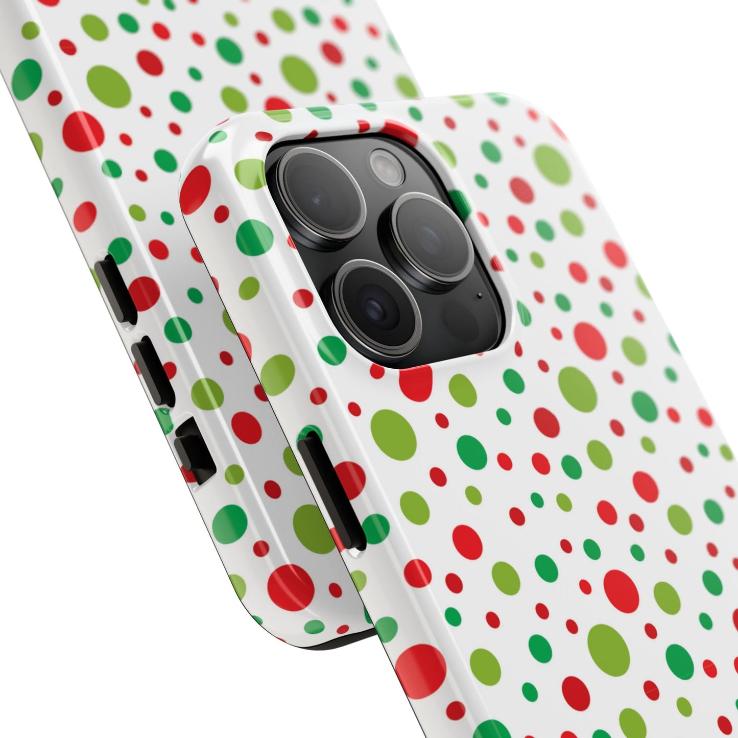 Red & Green Christmas Polka Dots – iPhone Case - BOGO Cases