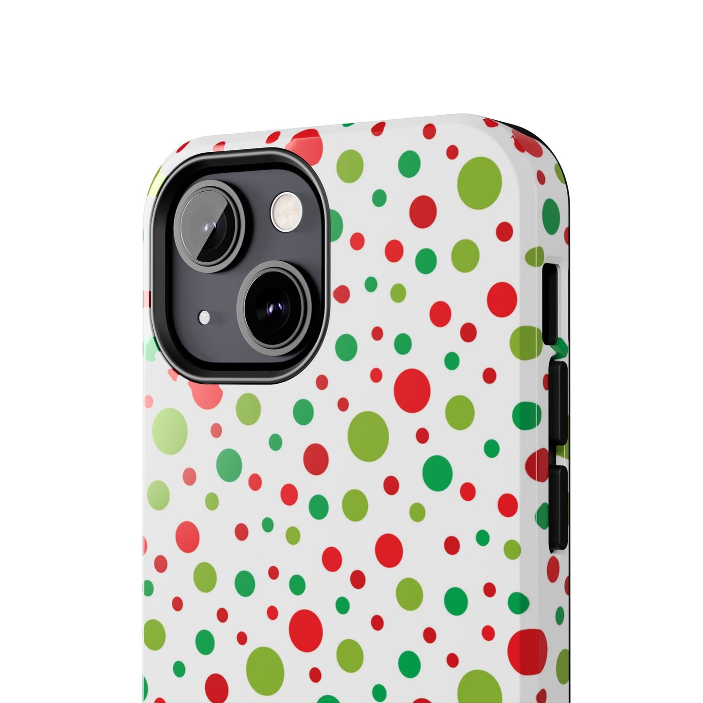 Red & Green Christmas Polka Dots – iPhone Case - BOGO Cases