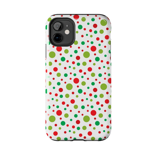 Red & Green Christmas Polka Dots – iPhone Case - BOGO Cases