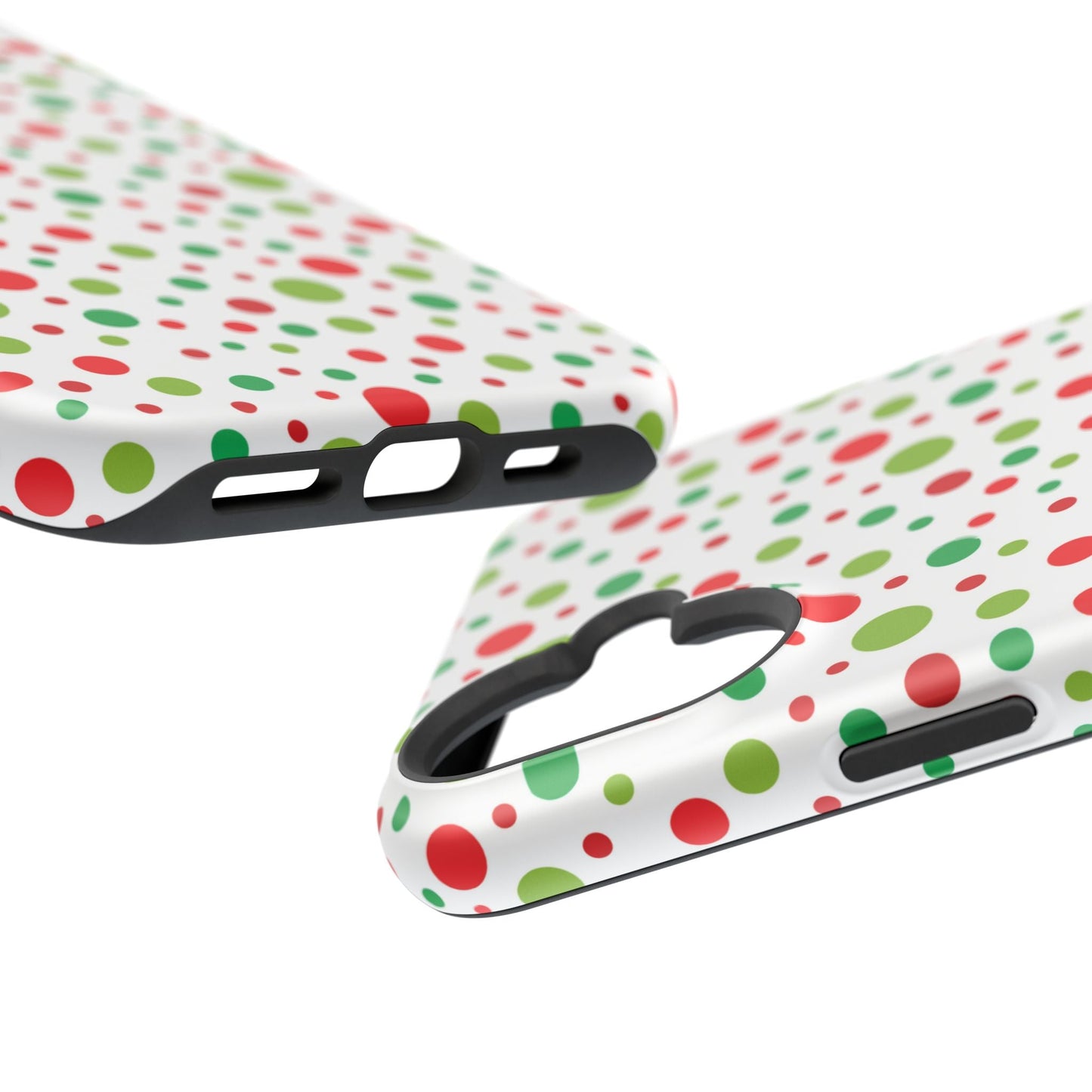 Red & Green Christmas Polka Dots – MagSafe iPhone Case - BOGO Cases