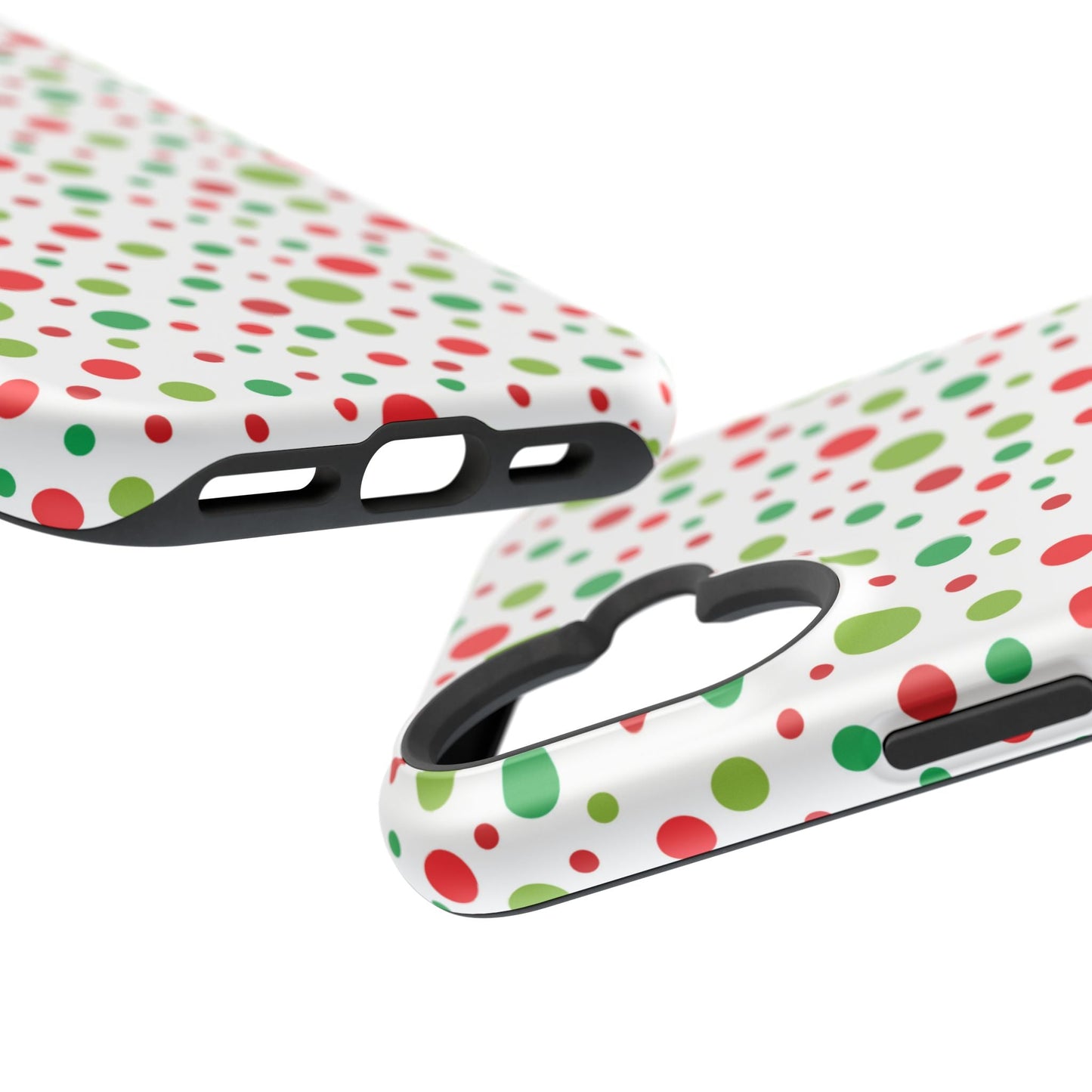 Red & Green Christmas Polka Dots – MagSafe iPhone Case - BOGO Cases