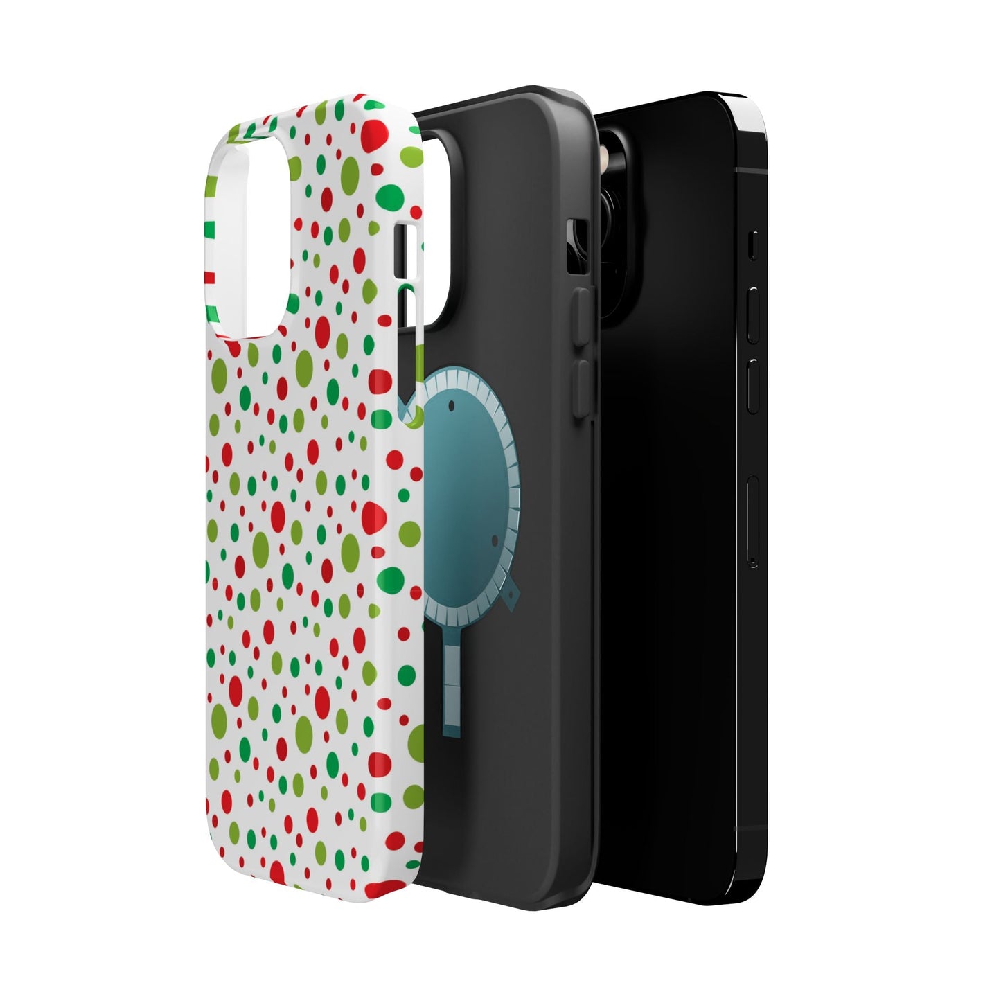 Red & Green Christmas Polka Dots – MagSafe iPhone Case - BOGO Cases