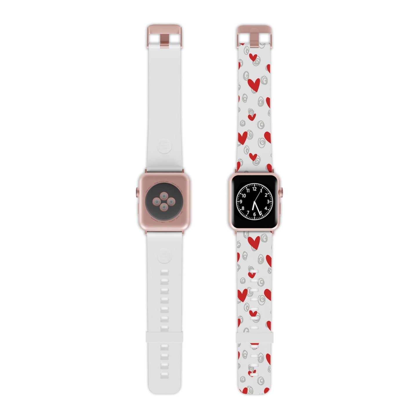 Red Hearts & Doodles Apple Watch Band - BOGO Cases