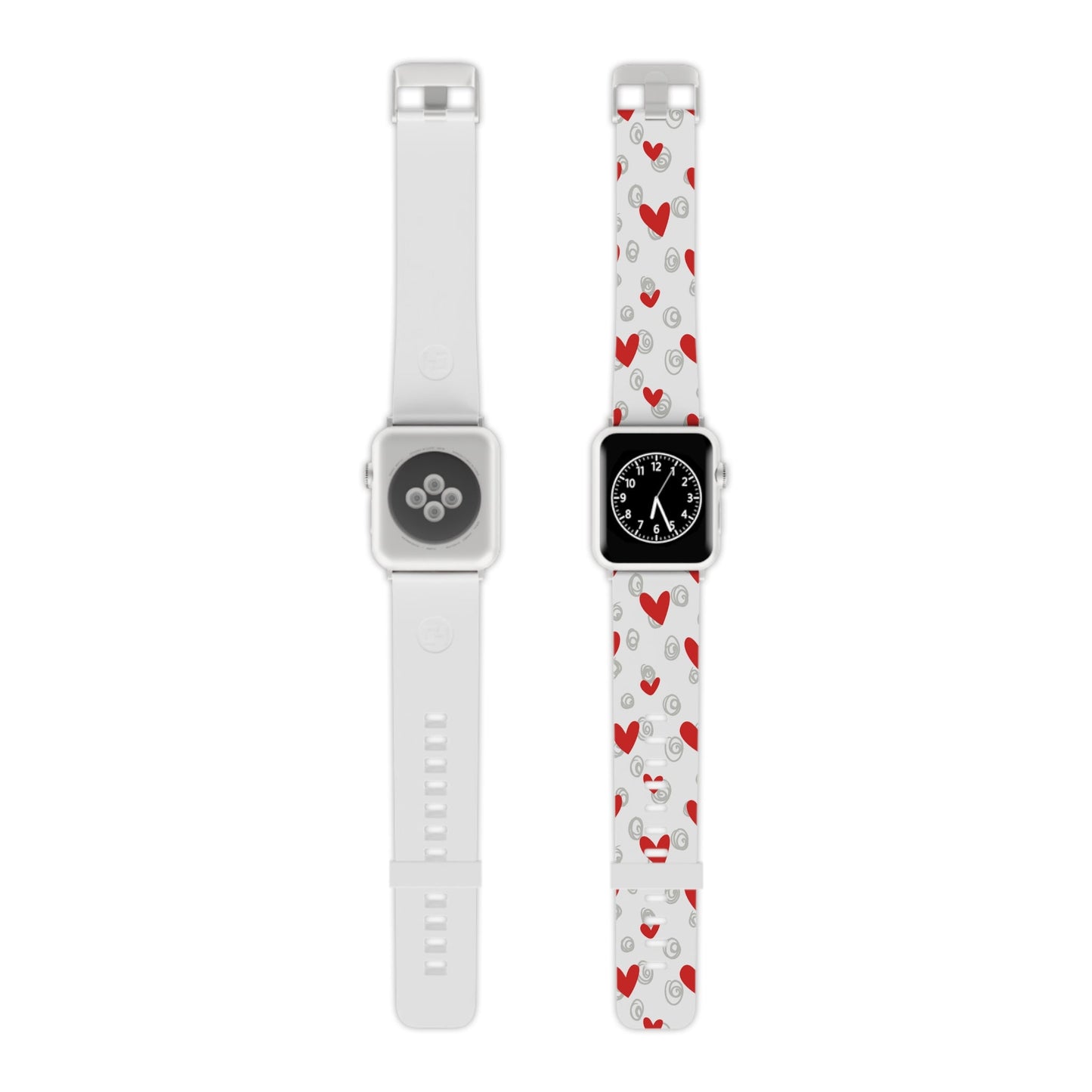Red Hearts & Doodles Apple Watch Band - BOGO Cases