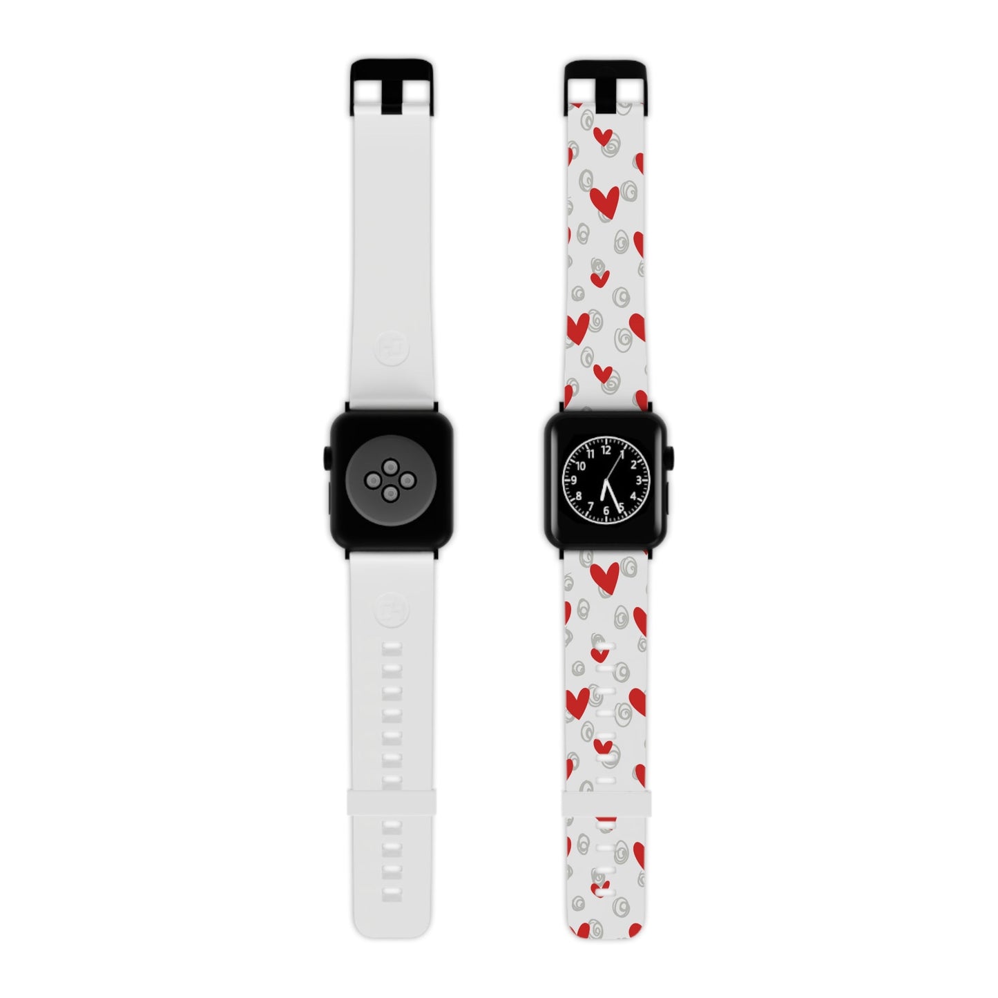 Red Hearts & Doodles Apple Watch Band - BOGO Cases