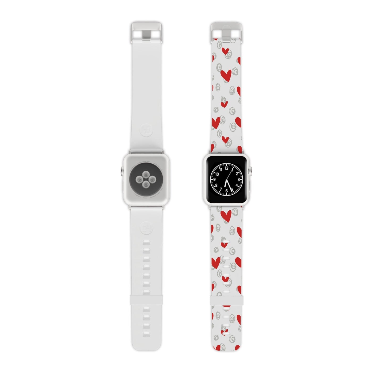 Red Hearts & Doodles Apple Watch Band - BOGO Cases