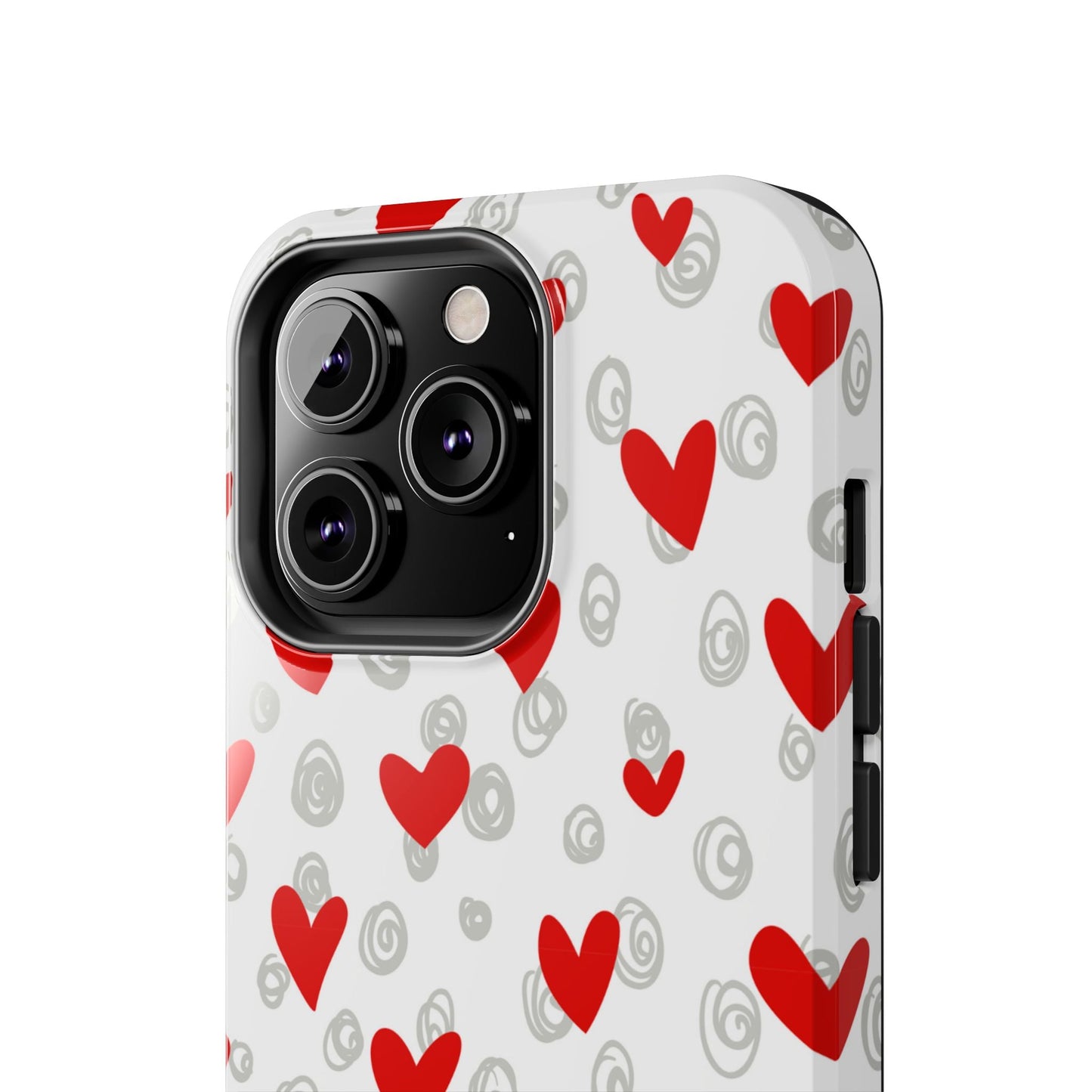 Red Hearts & Doodles – iPhone Case - BOGO Cases