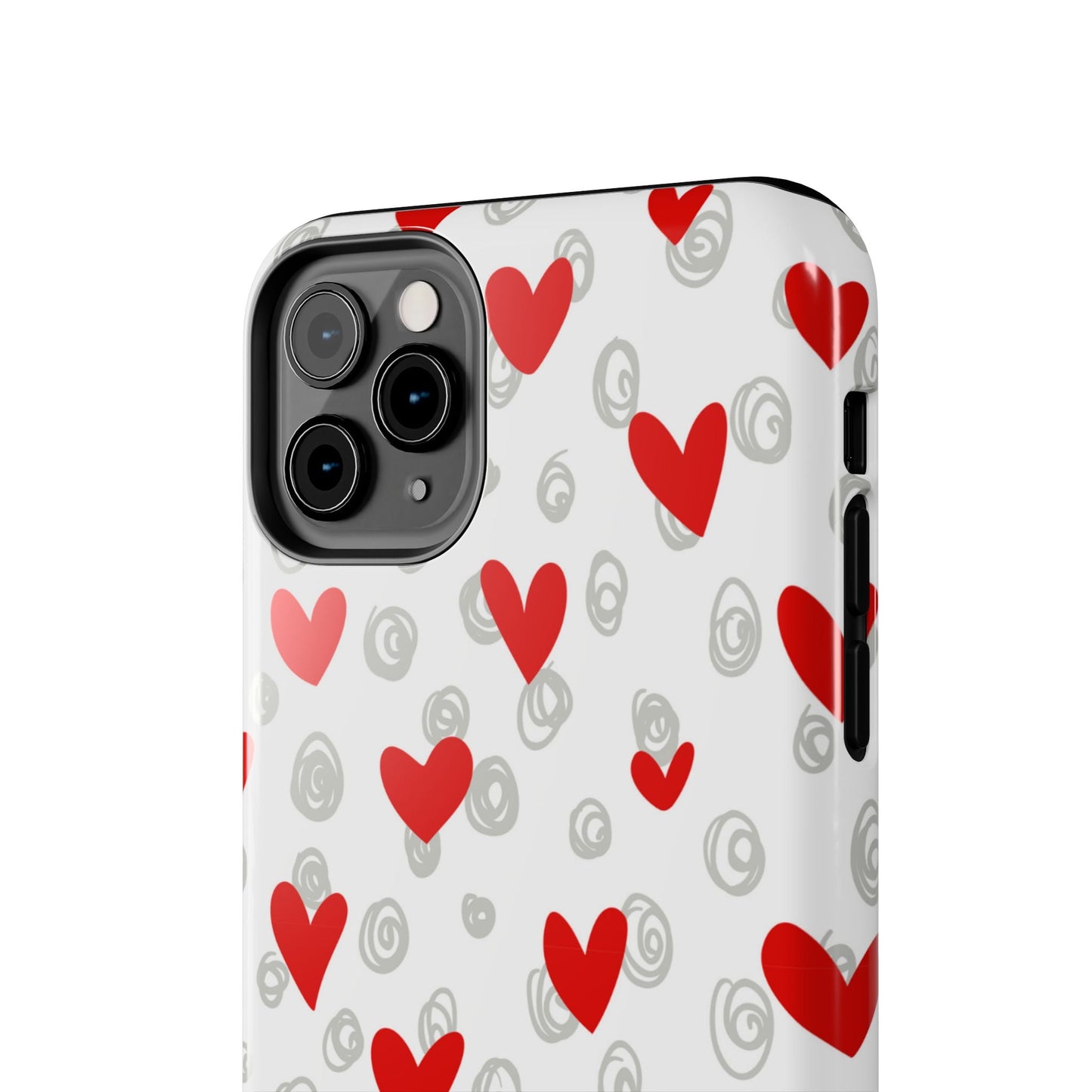 Red Hearts & Doodles – iPhone Case - BOGO Cases