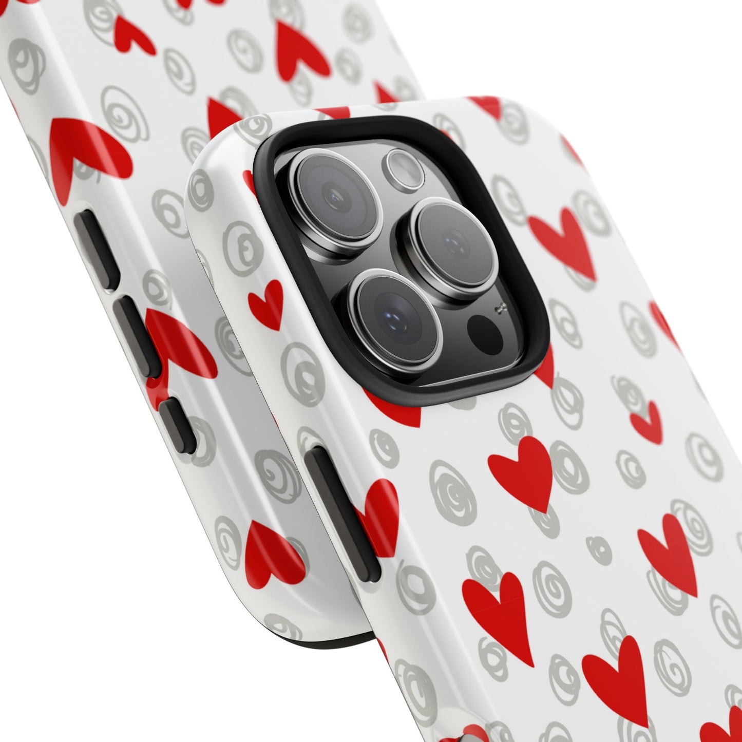Red Hearts & Doodles – iPhone Case - BOGO Cases