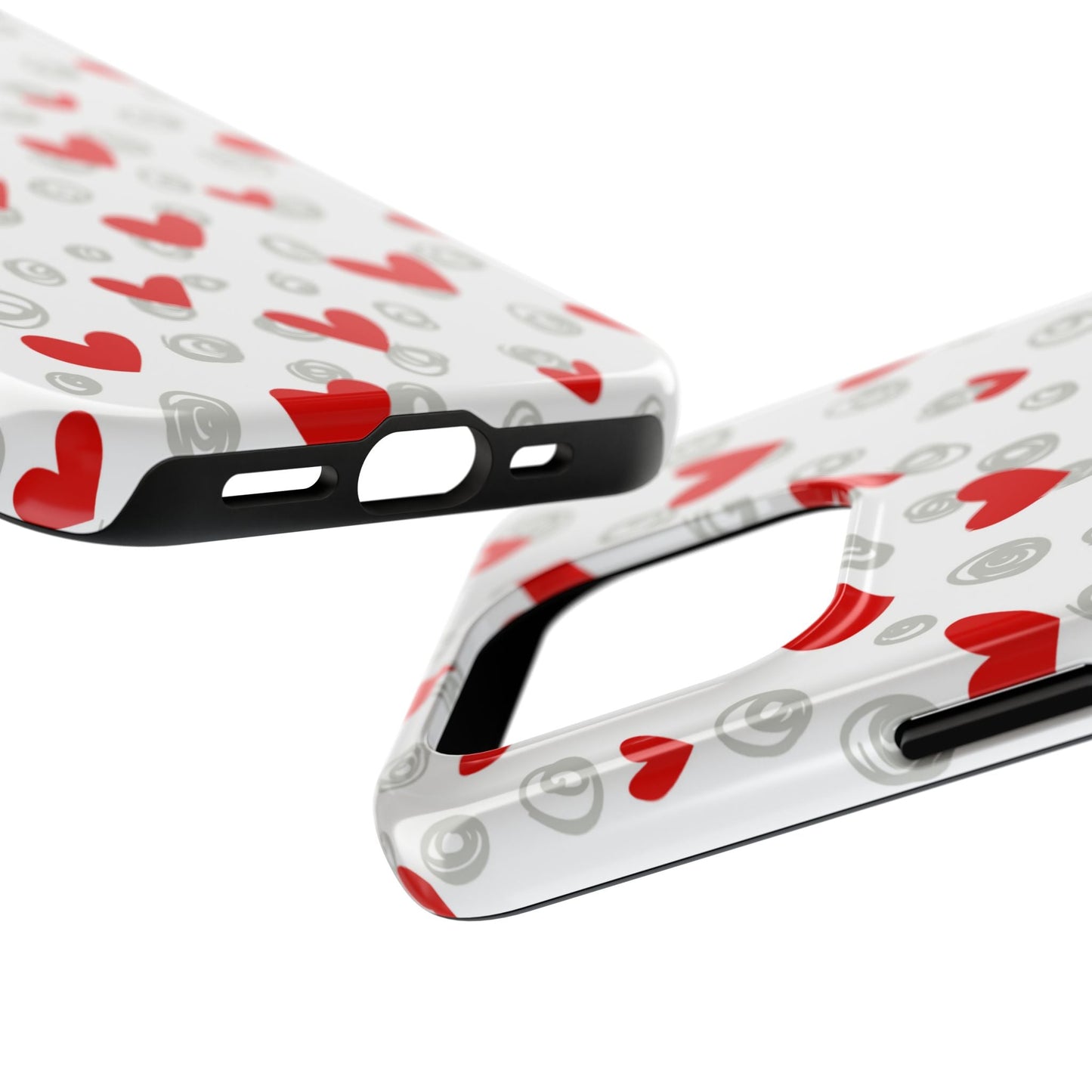 Red Hearts & Doodles – iPhone Case - BOGO Cases