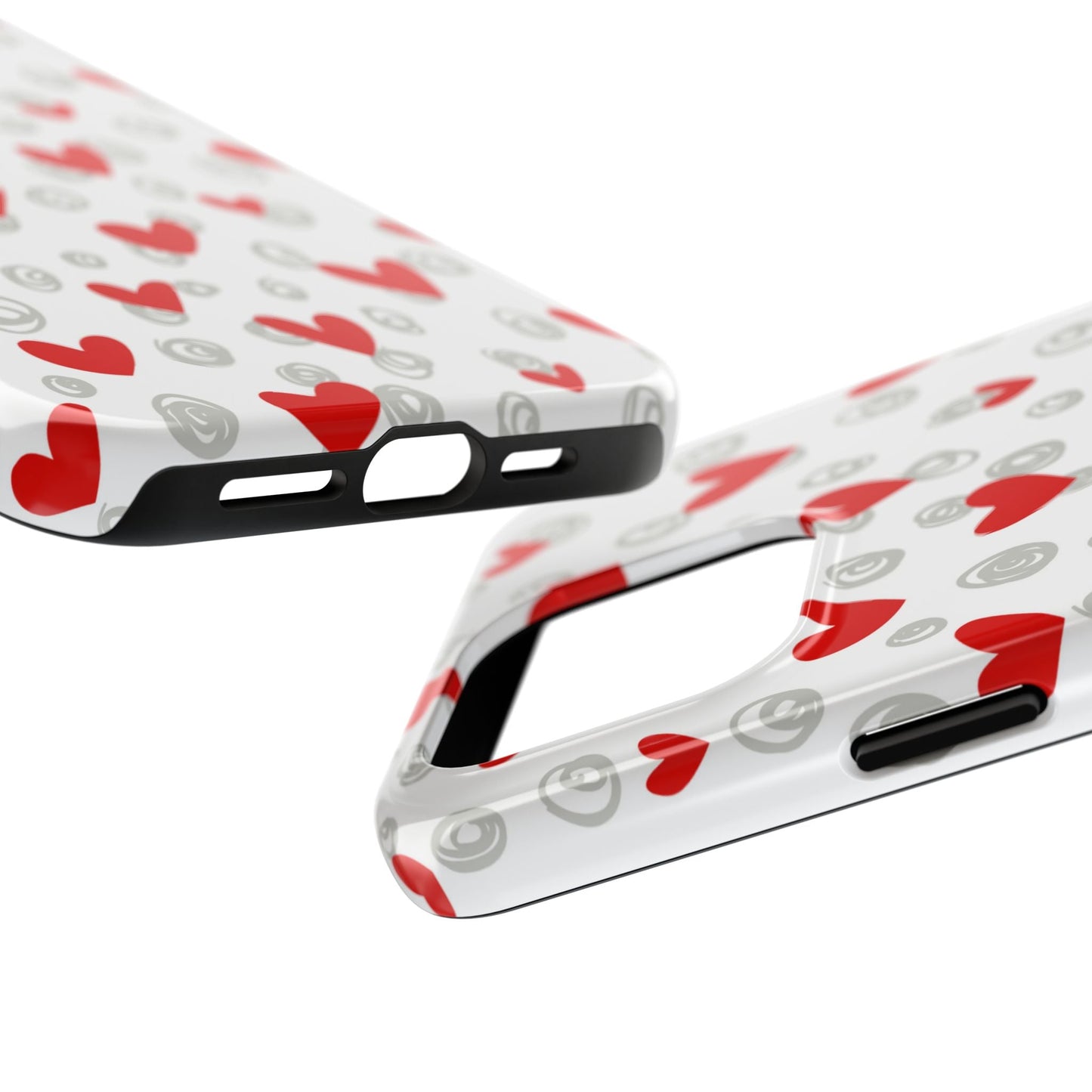 Red Hearts & Doodles – iPhone Case - BOGO Cases