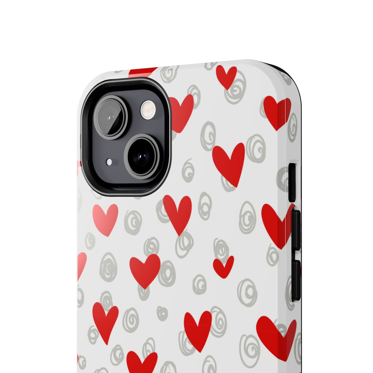Red Hearts & Doodles – iPhone Case - BOGO Cases