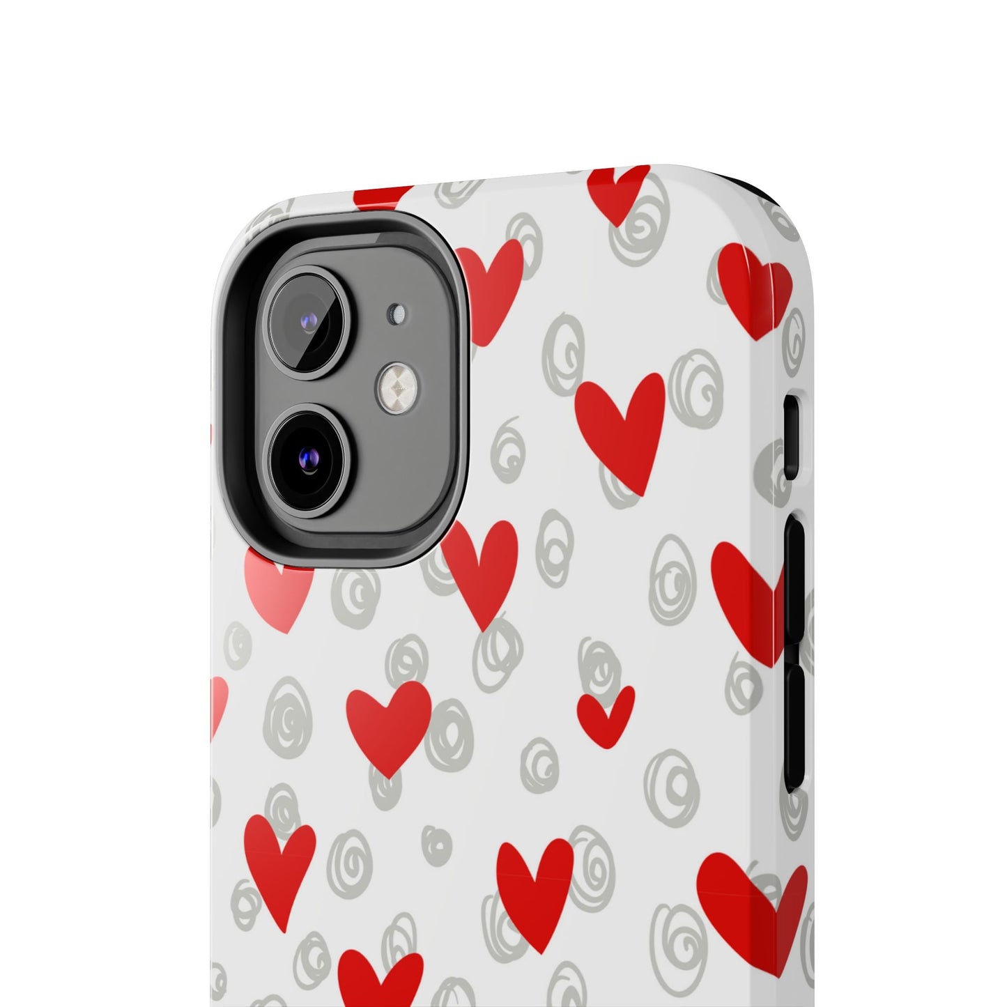 Red Hearts & Doodles – iPhone Case - BOGO Cases