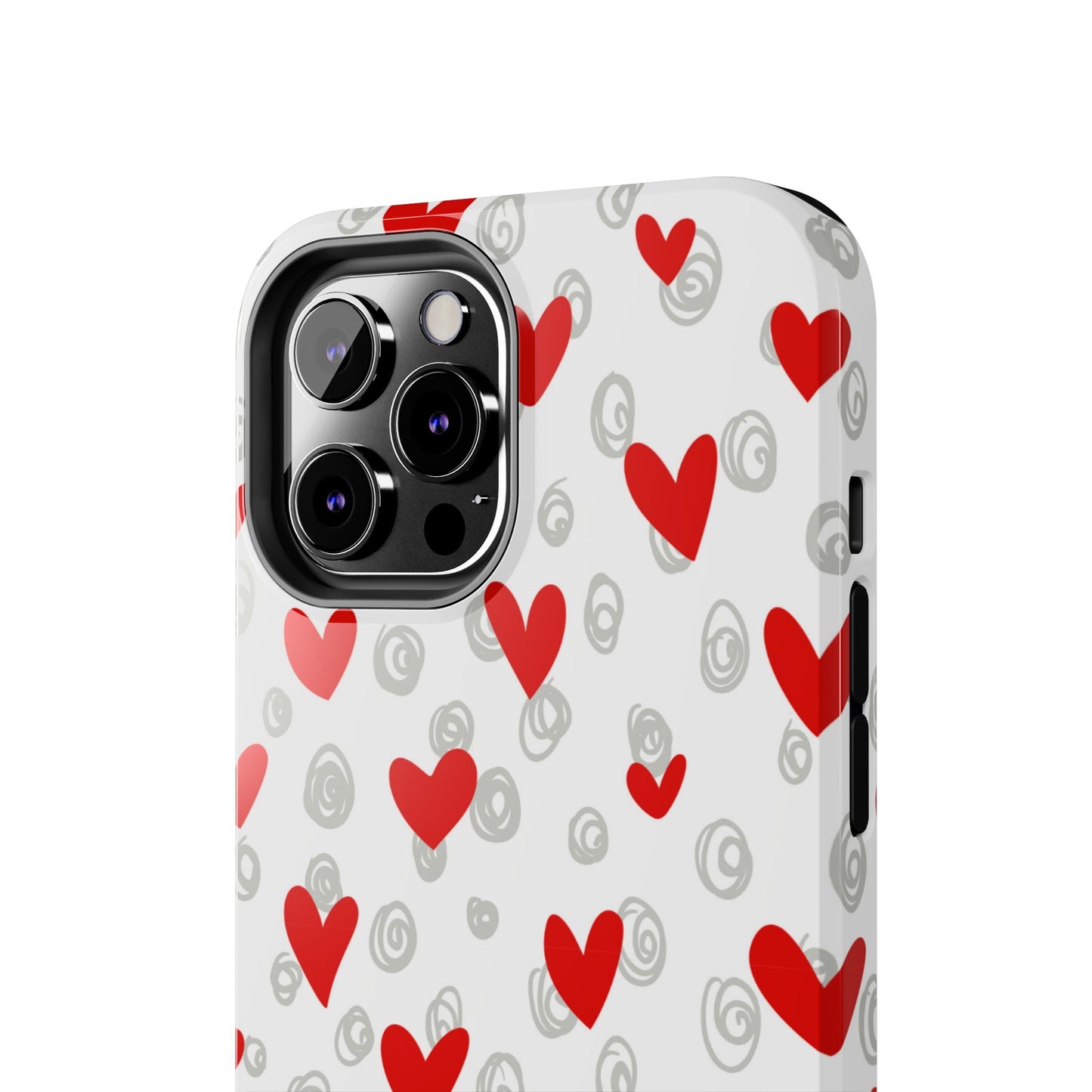 Red Hearts & Doodles – iPhone Case - BOGO Cases
