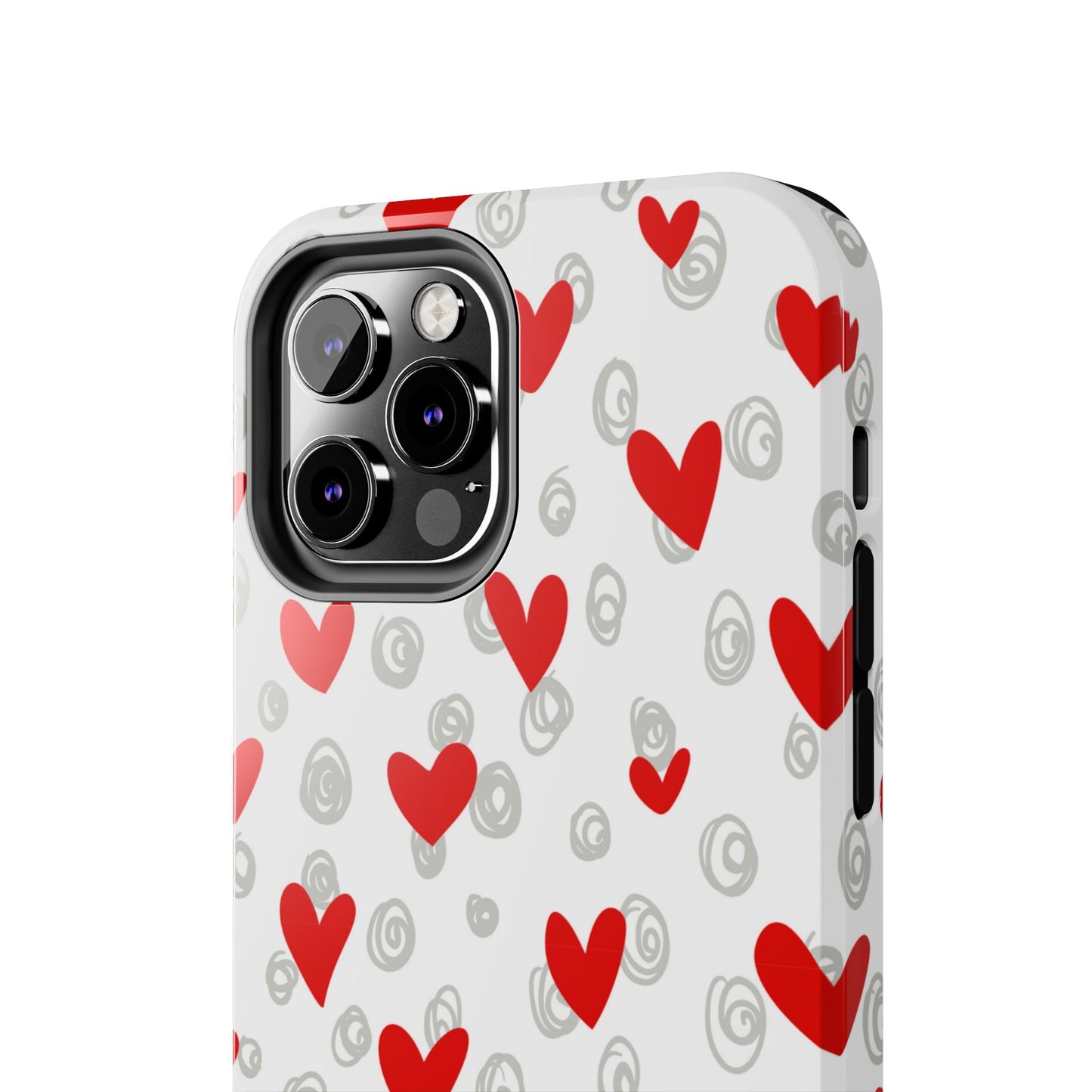 Red Hearts & Doodles – iPhone Case - BOGO Cases