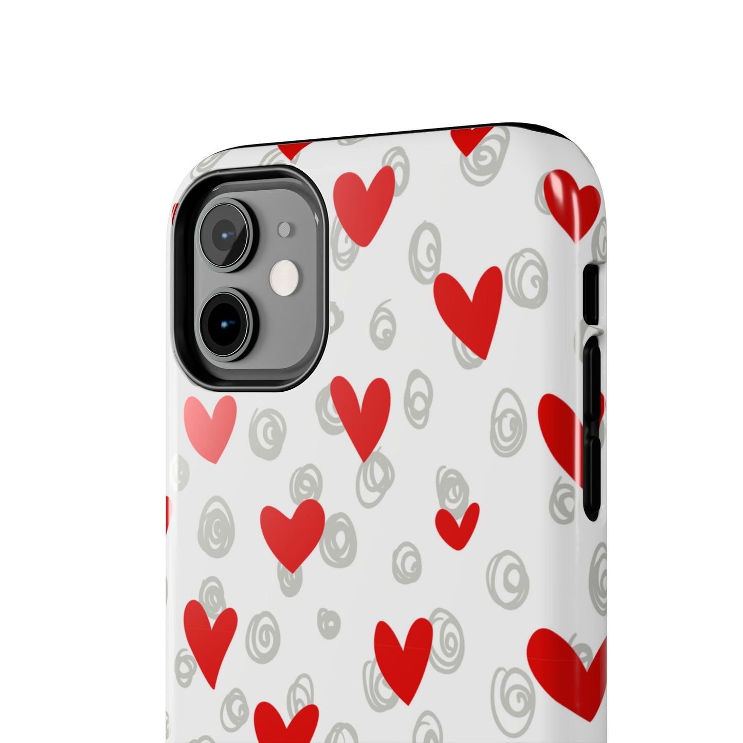 Red Hearts & Doodles – iPhone Case - BOGO Cases