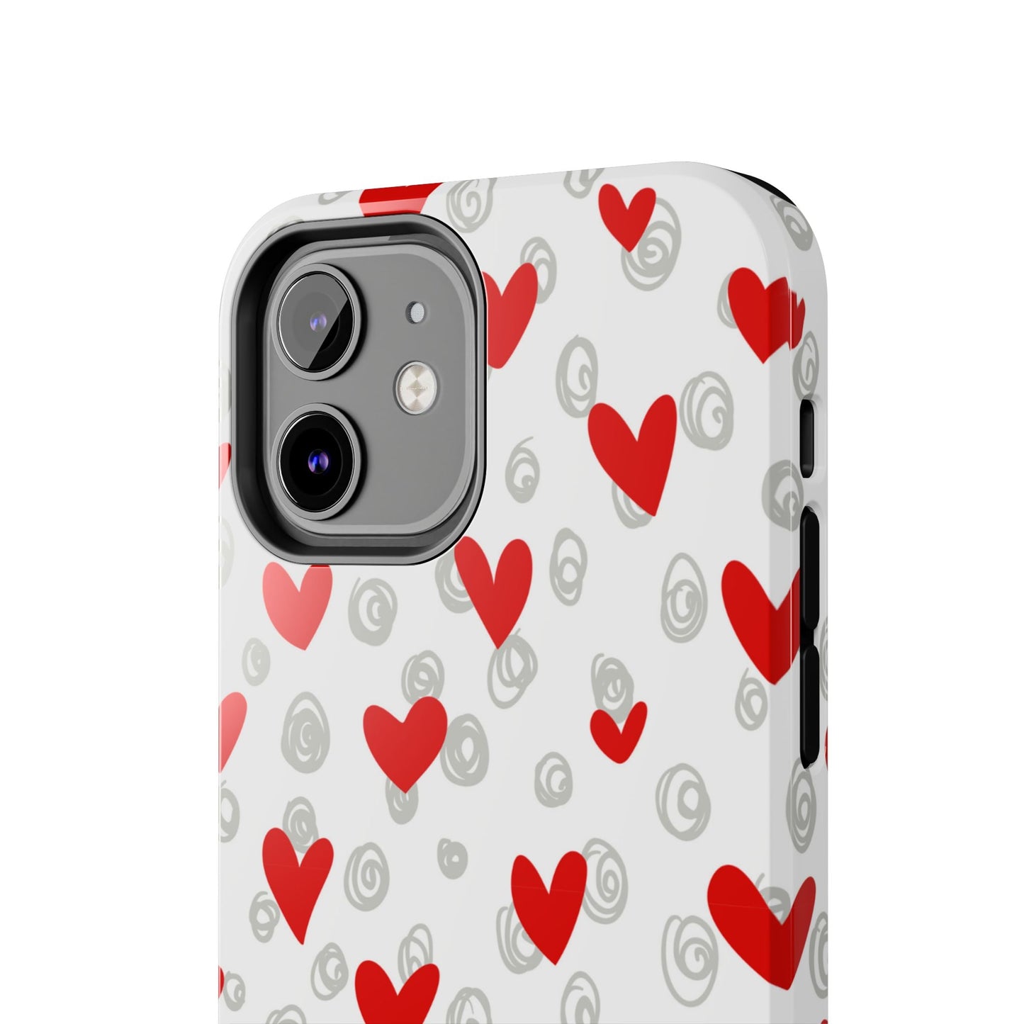 Red Hearts & Doodles – iPhone Case - BOGO Cases