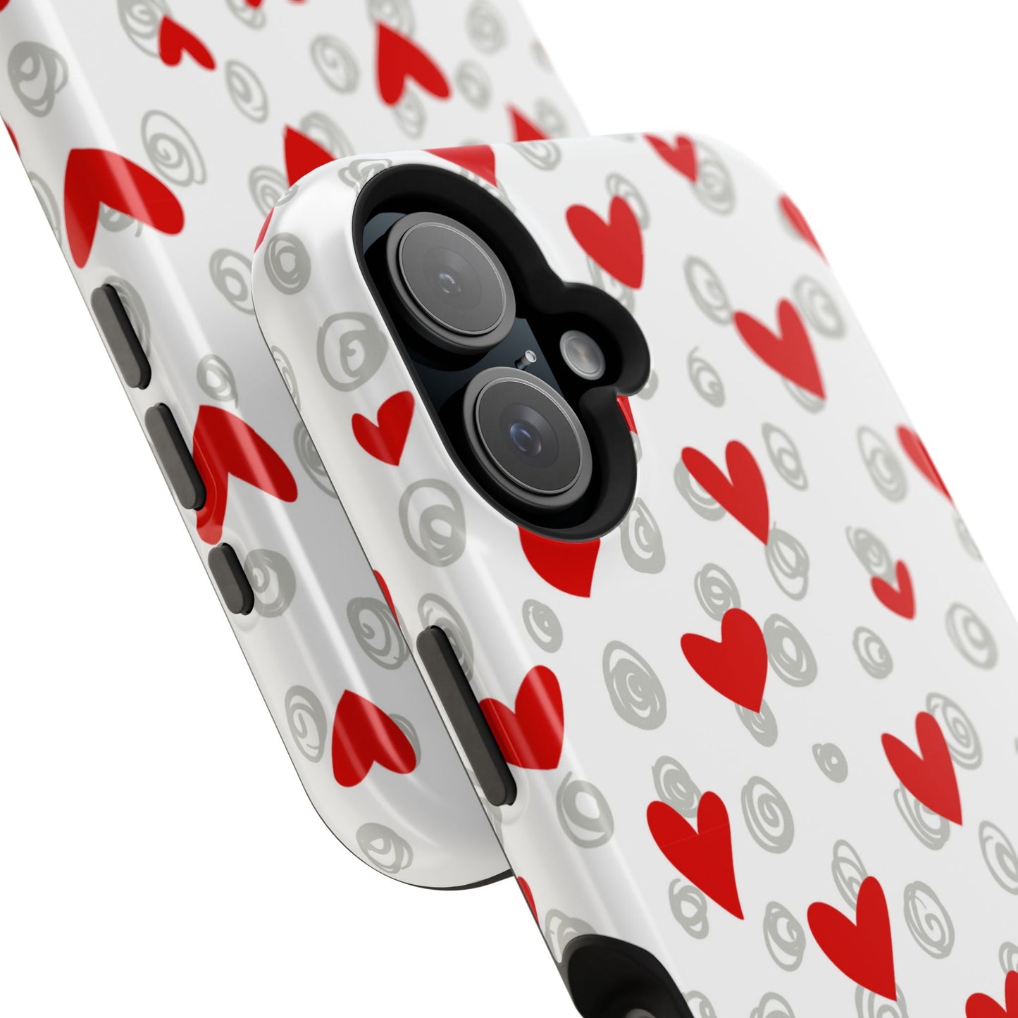 Red Hearts & Doodles – MagSafe Case - BOGO Cases
