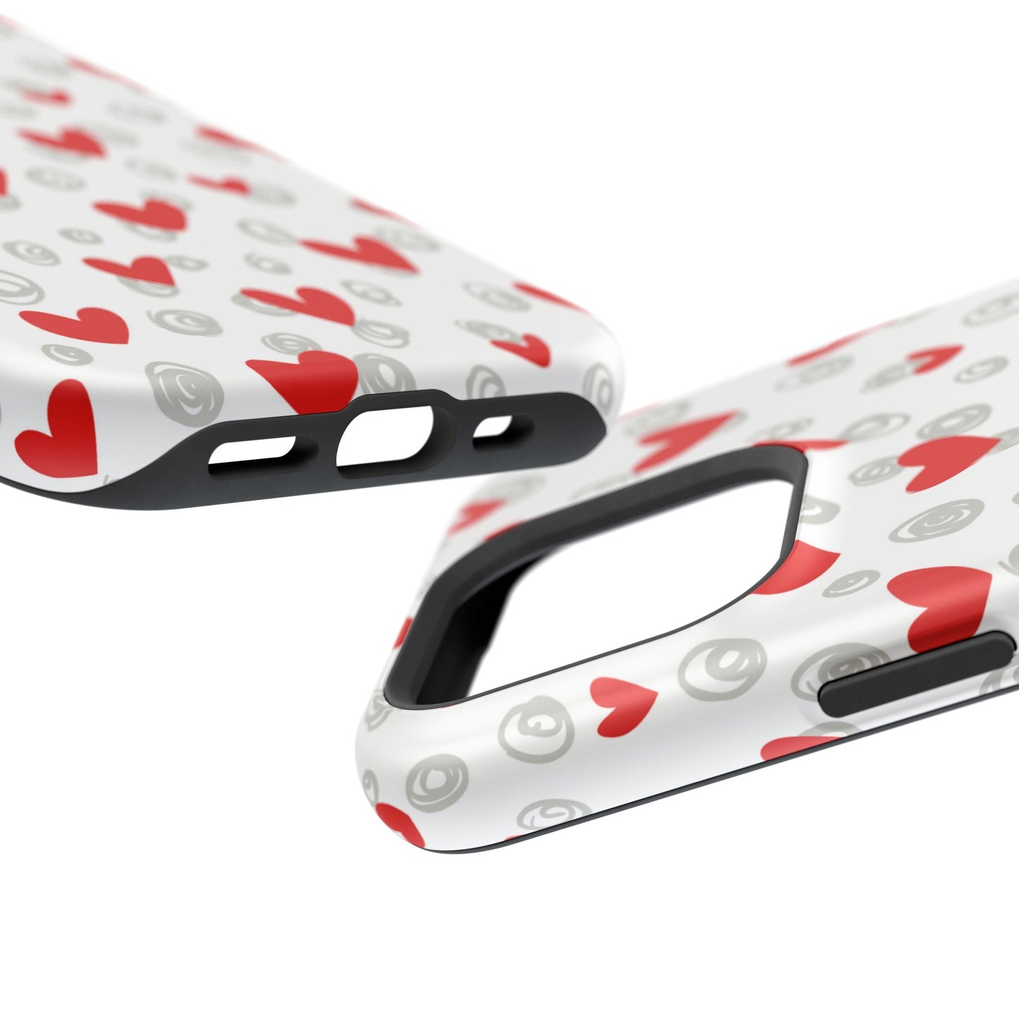 Red Hearts & Doodles – MagSafe Case - BOGO Cases