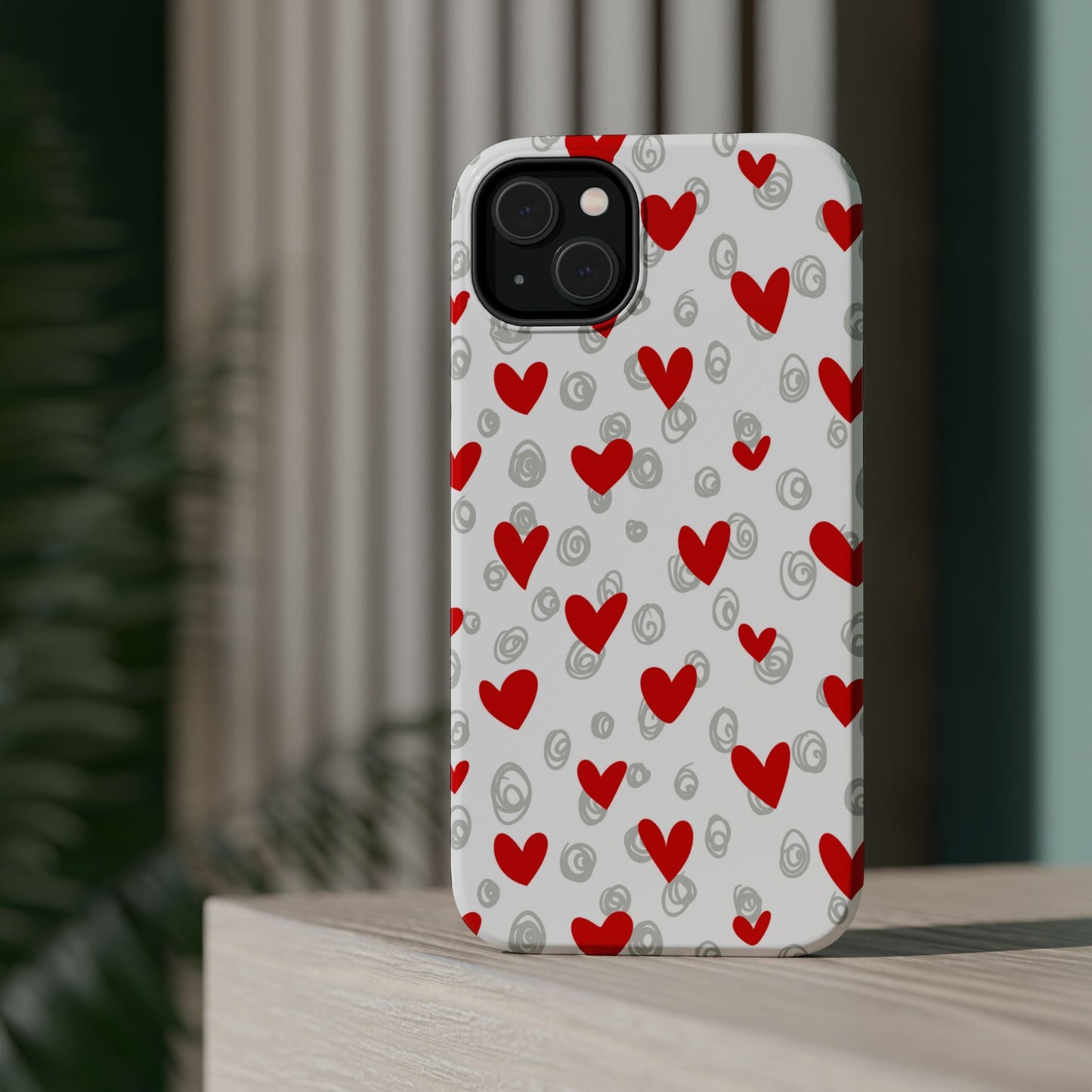 Red Hearts & Doodles – MagSafe Case - BOGO Cases