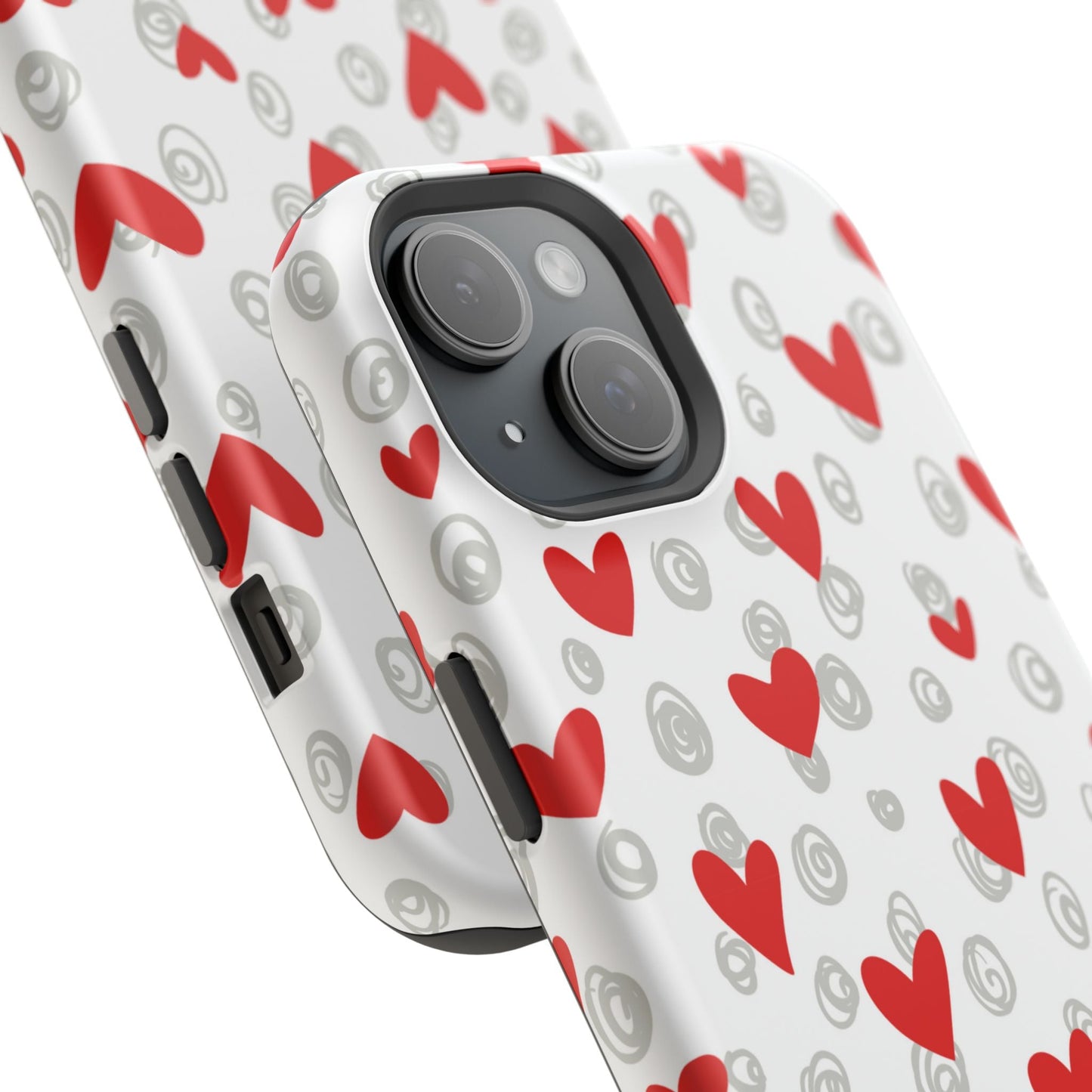 Red Hearts & Doodles – MagSafe Case - BOGO Cases