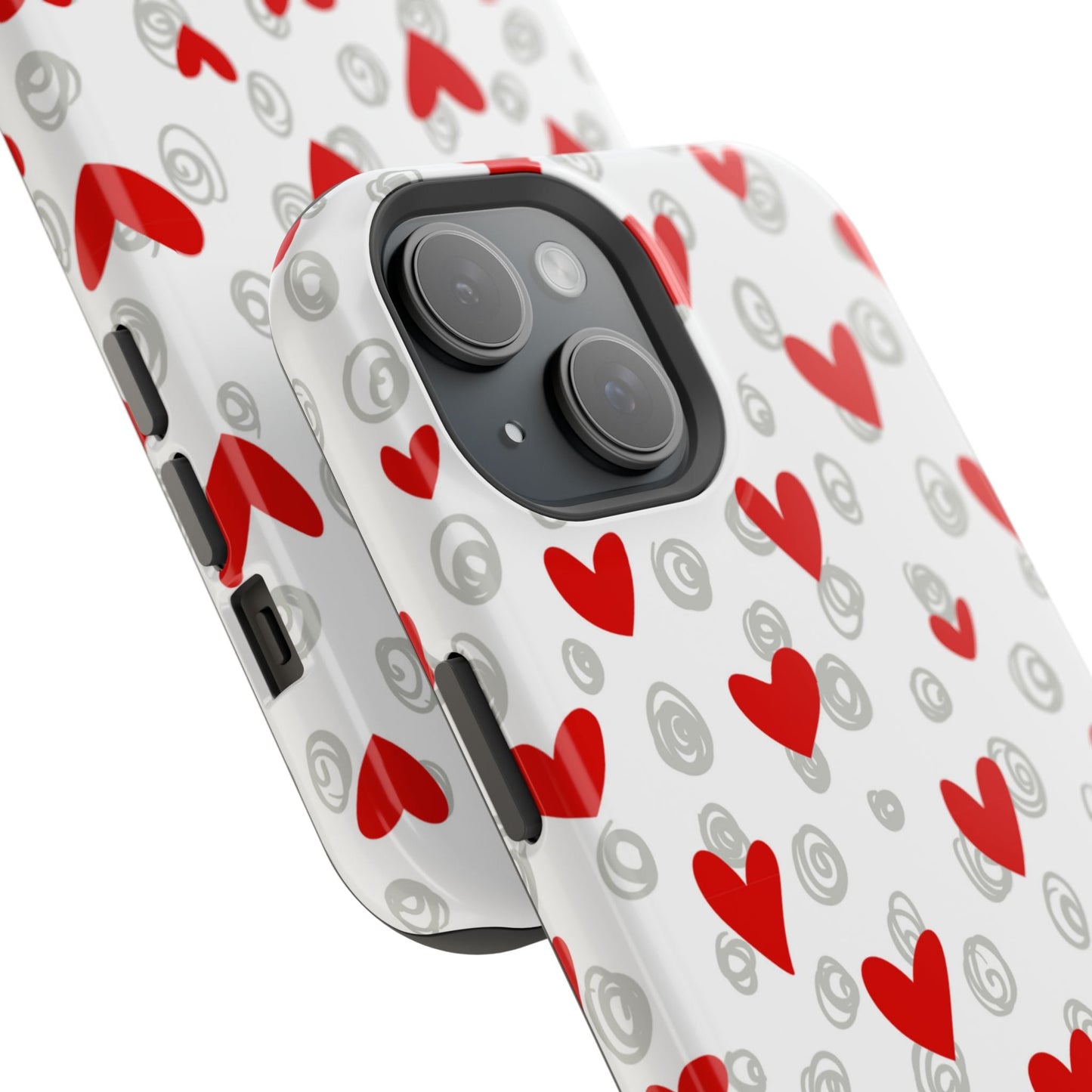 Red Hearts & Doodles – MagSafe Case - BOGO Cases