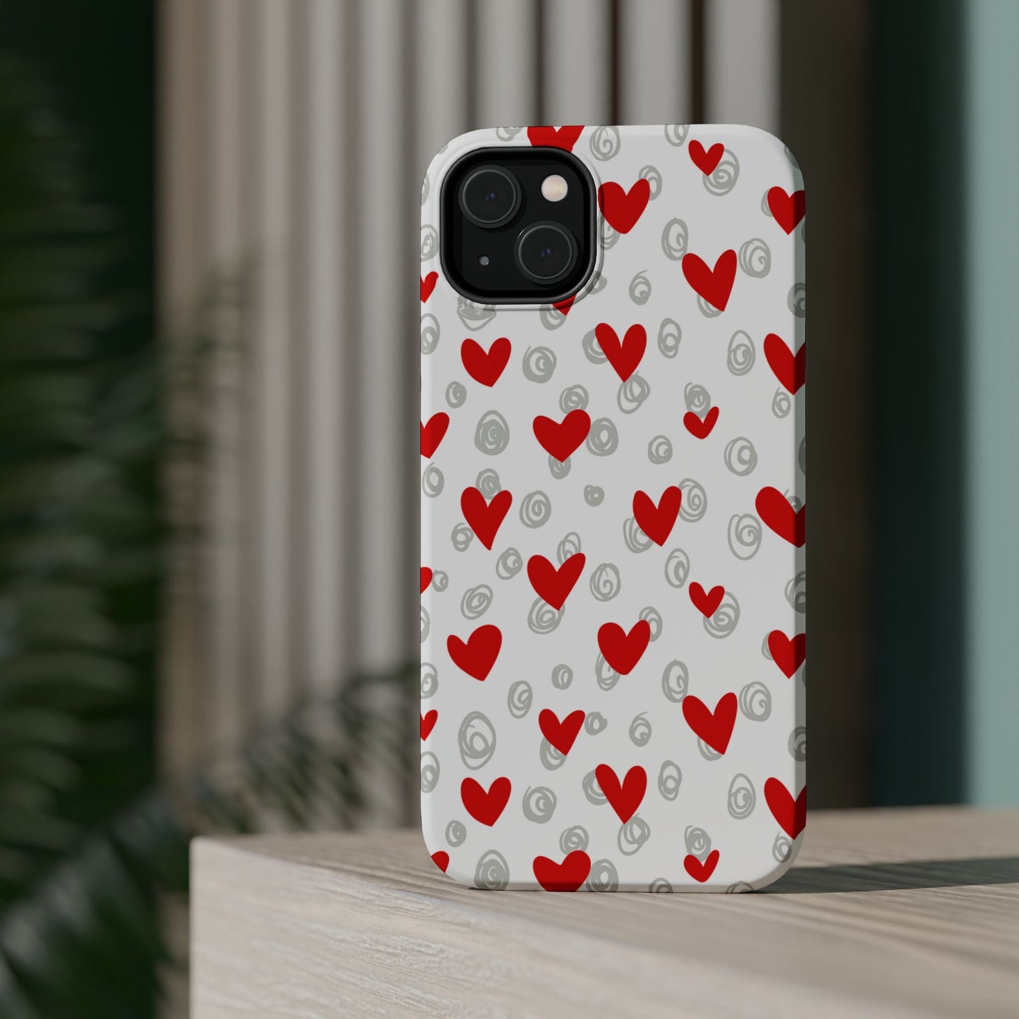 Red Hearts & Doodles – MagSafe Case - BOGO Cases