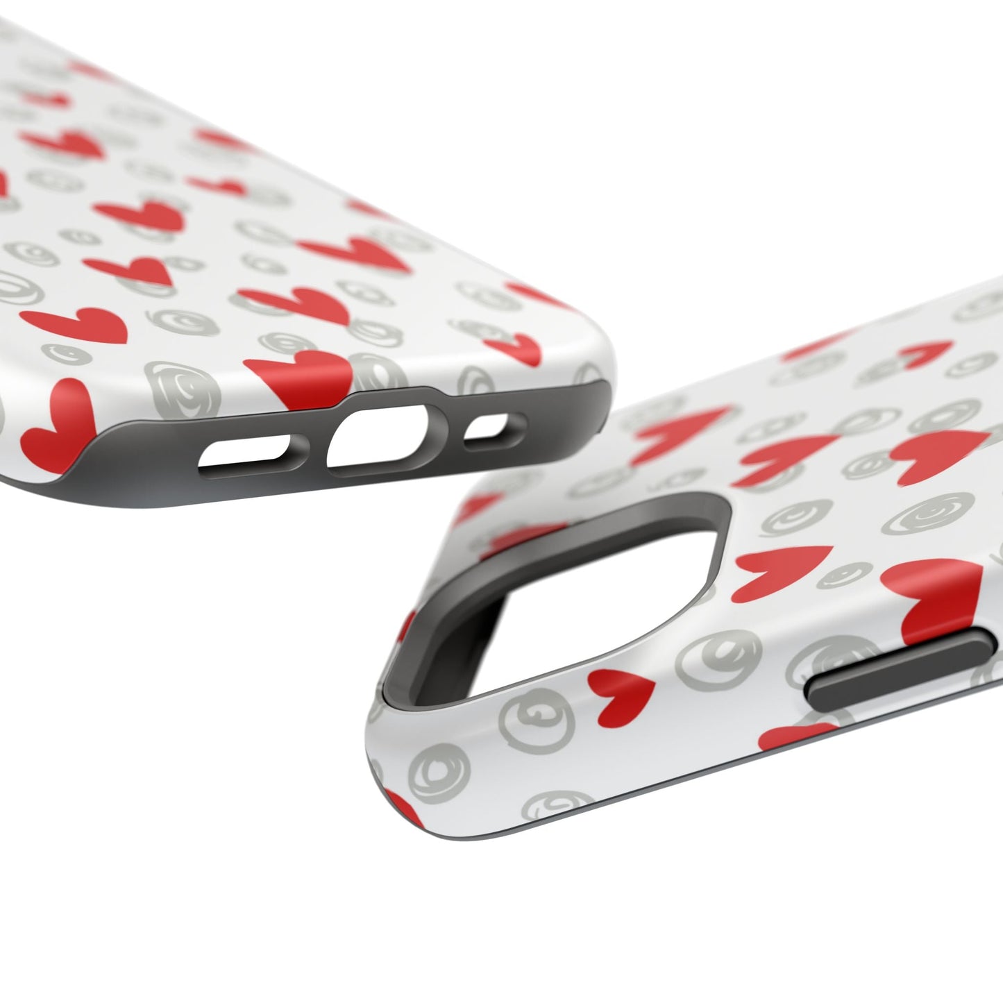 Red Hearts & Doodles – MagSafe Case - BOGO Cases