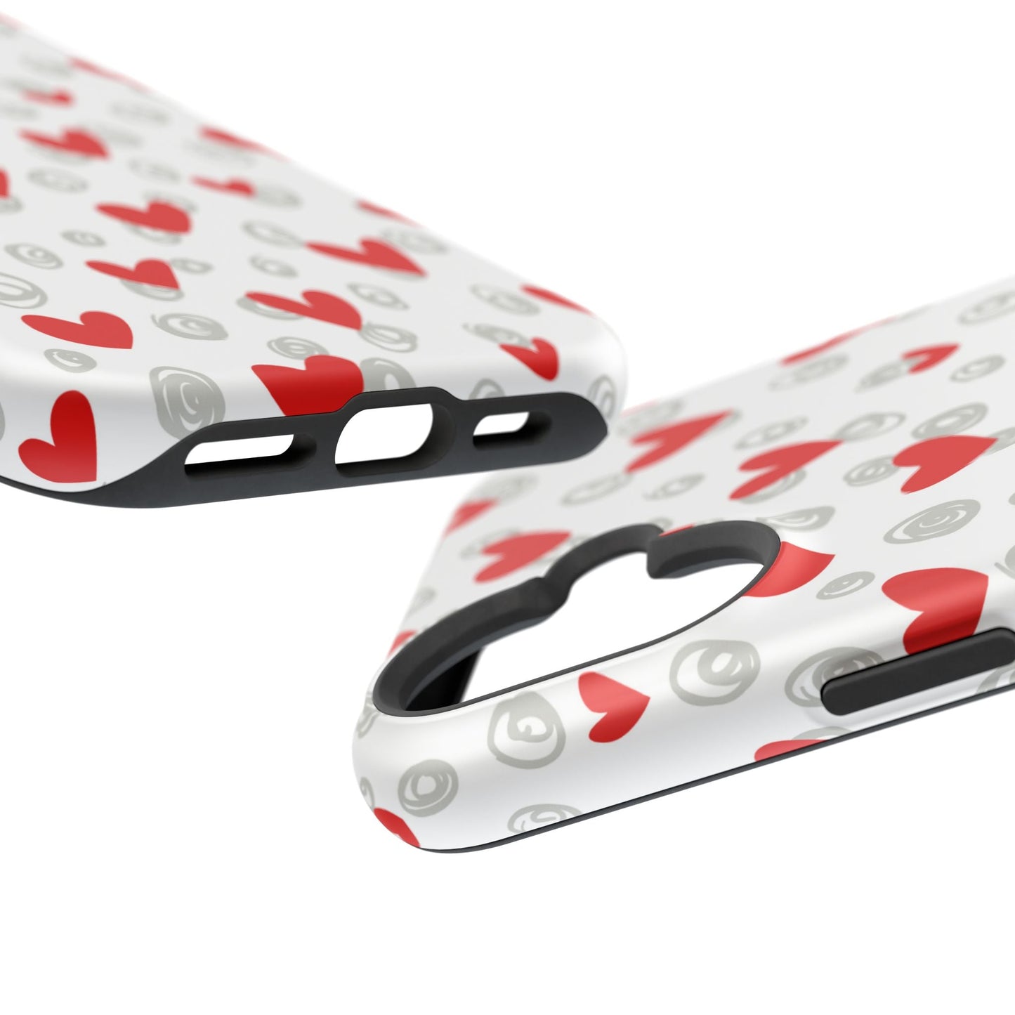 Red Hearts & Doodles – MagSafe Case - BOGO Cases