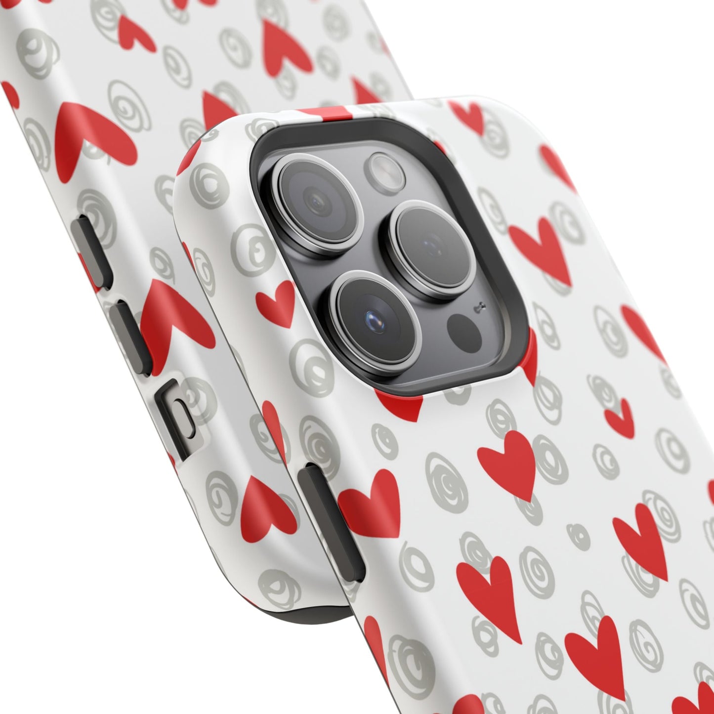 Red Hearts & Doodles – MagSafe Case - BOGO Cases