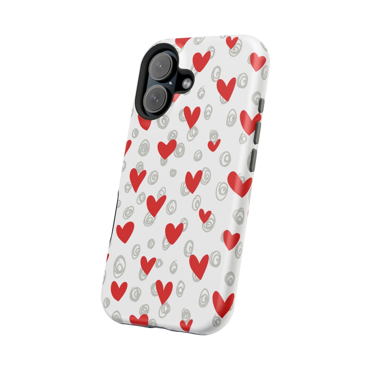 Red Hearts & Doodles – MagSafe Case - BOGO Cases