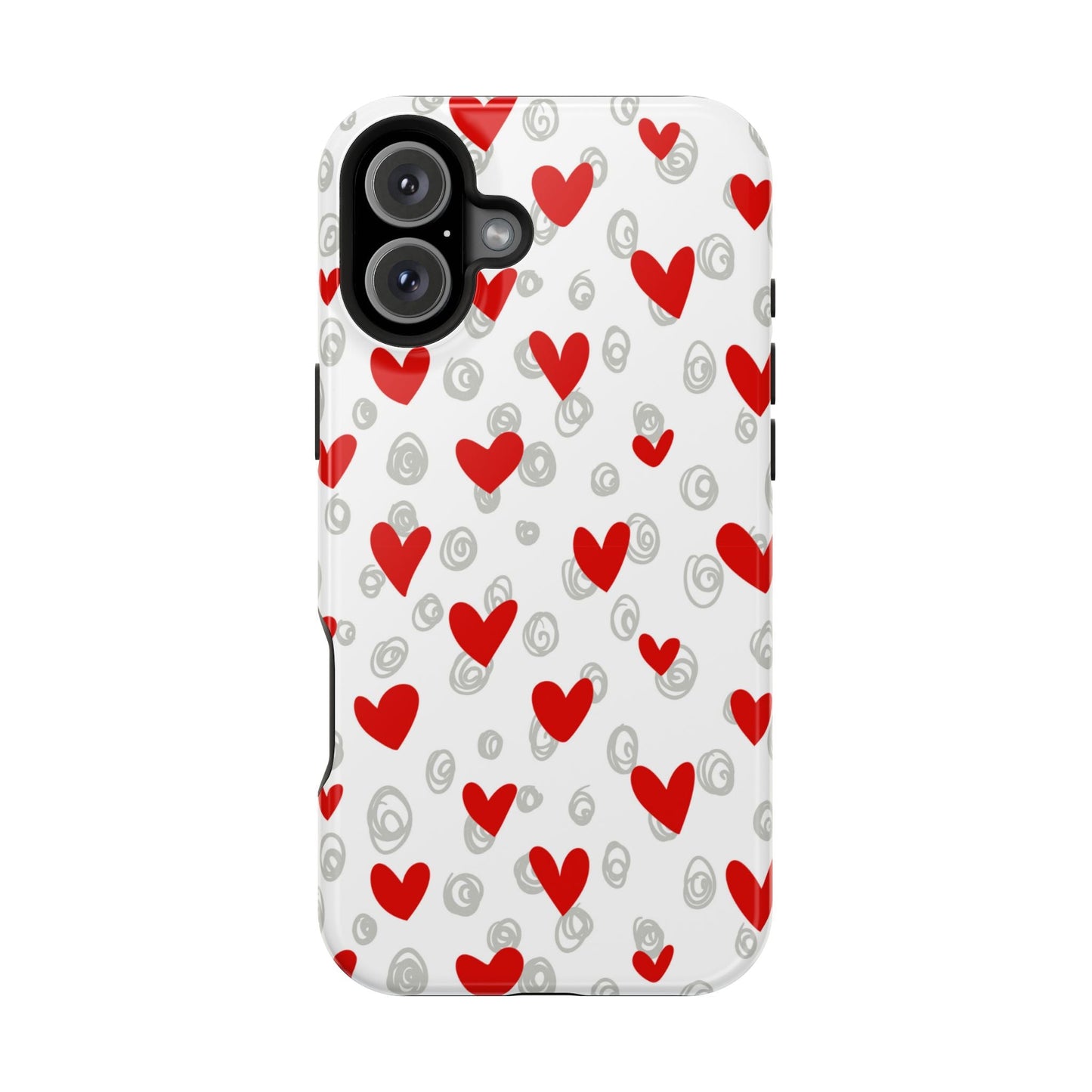 Red Hearts & Doodles – MagSafe Case - BOGO Cases