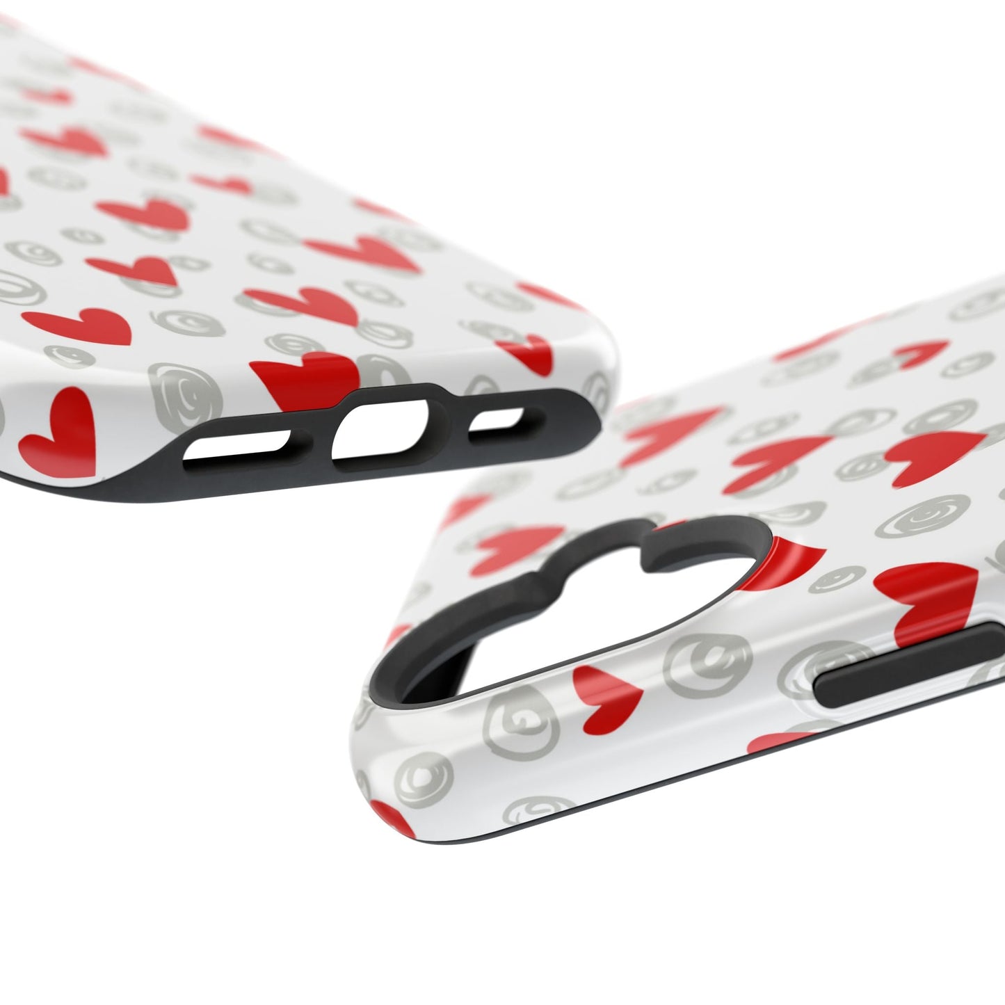 Red Hearts & Doodles – MagSafe Case - BOGO Cases