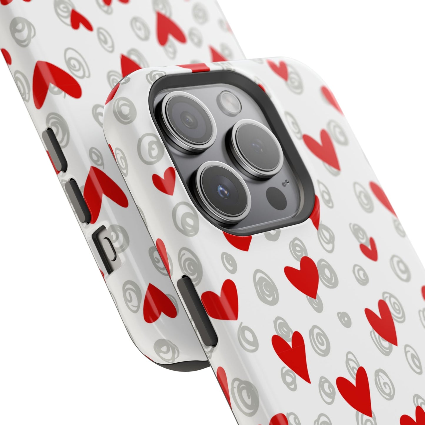 Red Hearts & Doodles – MagSafe Case - BOGO Cases