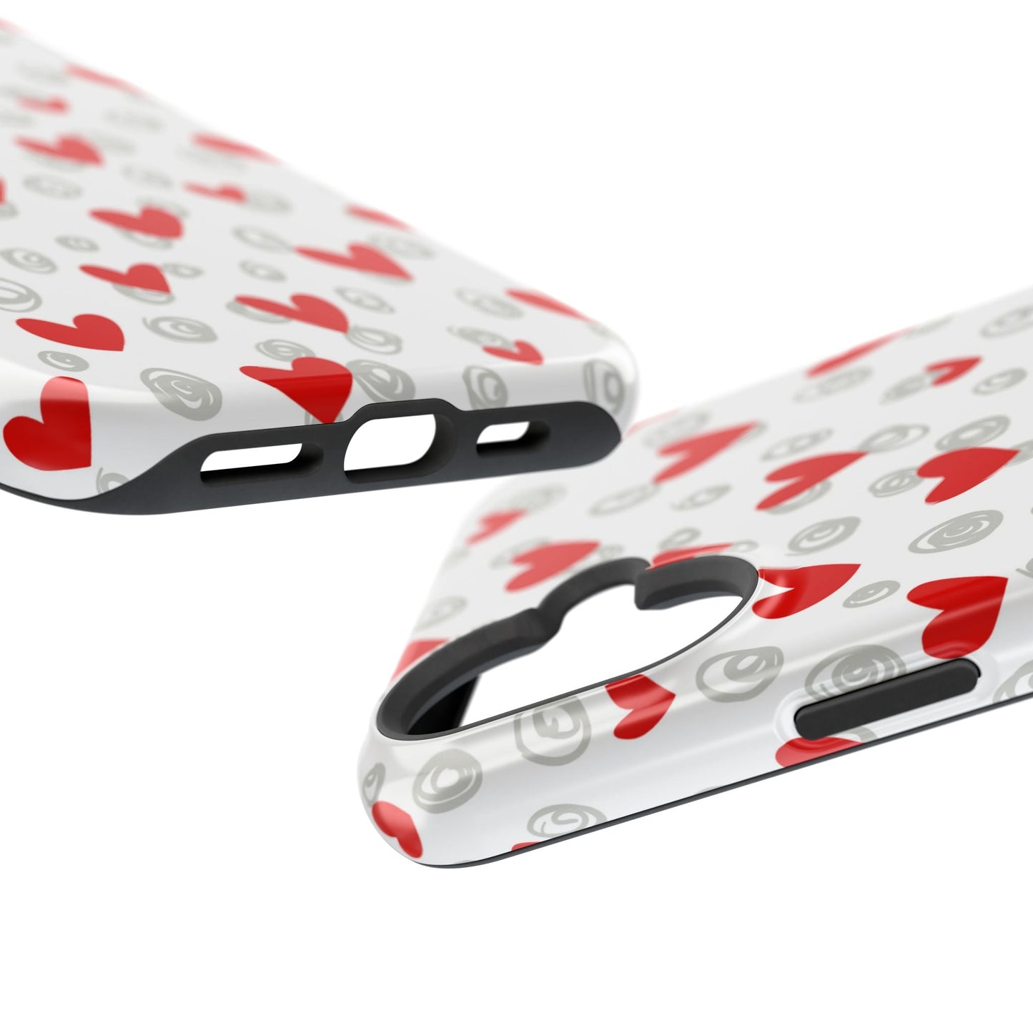 Red Hearts & Doodles – MagSafe Case - BOGO Cases