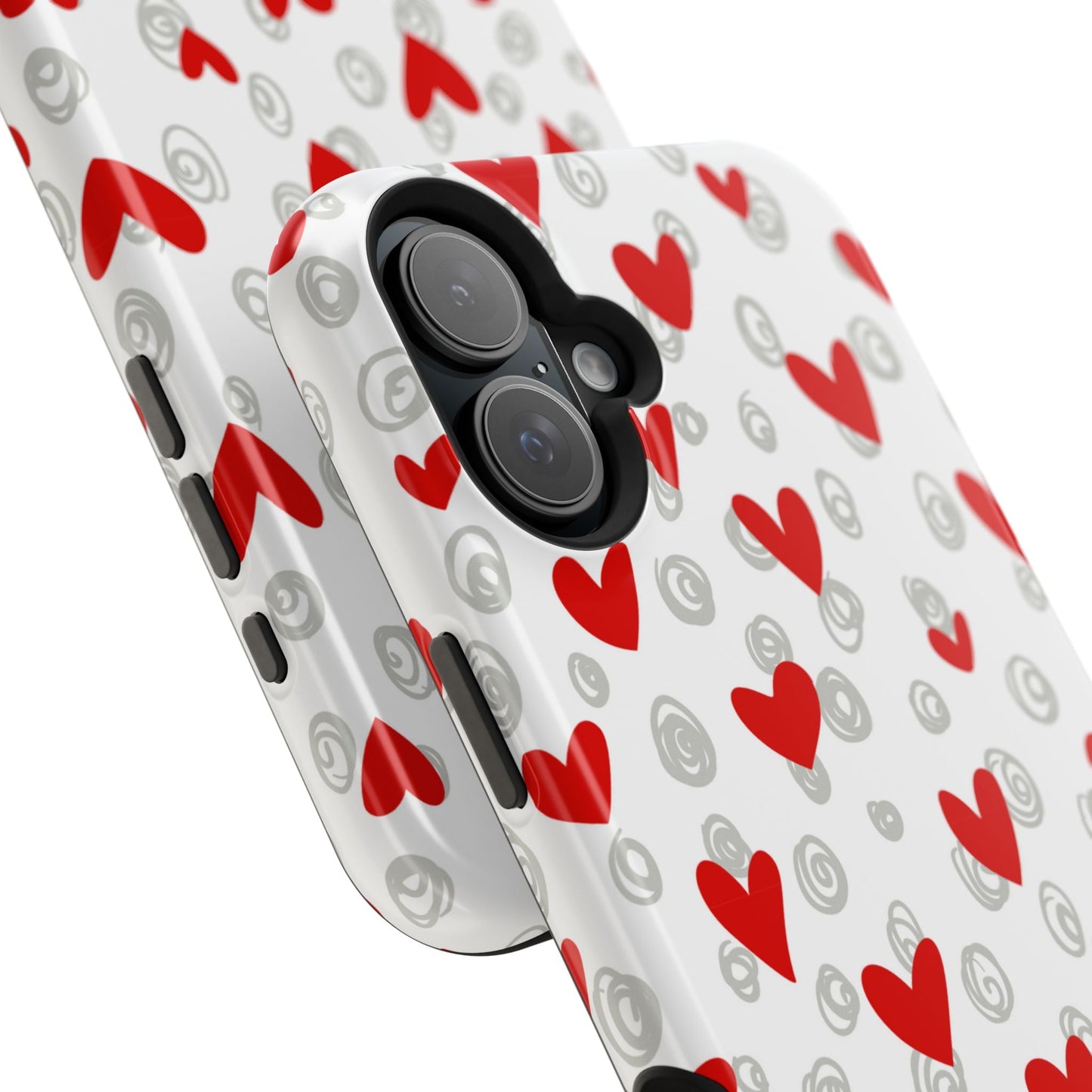 Red Hearts & Doodles – MagSafe Case - BOGO Cases