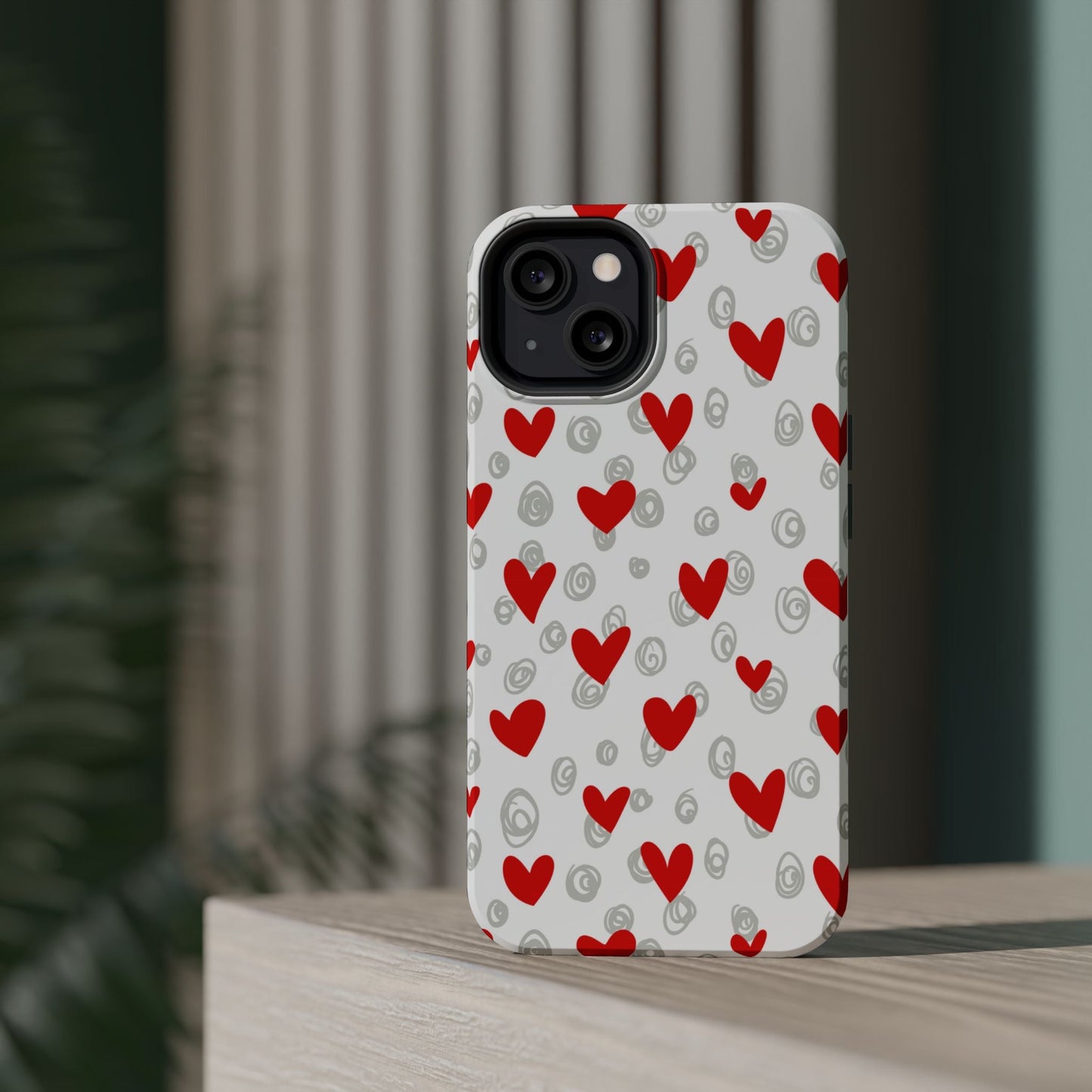Red Hearts & Doodles – MagSafe Case - BOGO Cases