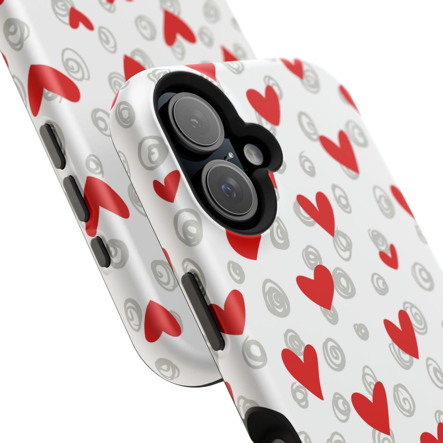 Red Hearts & Doodles – MagSafe Case - BOGO Cases