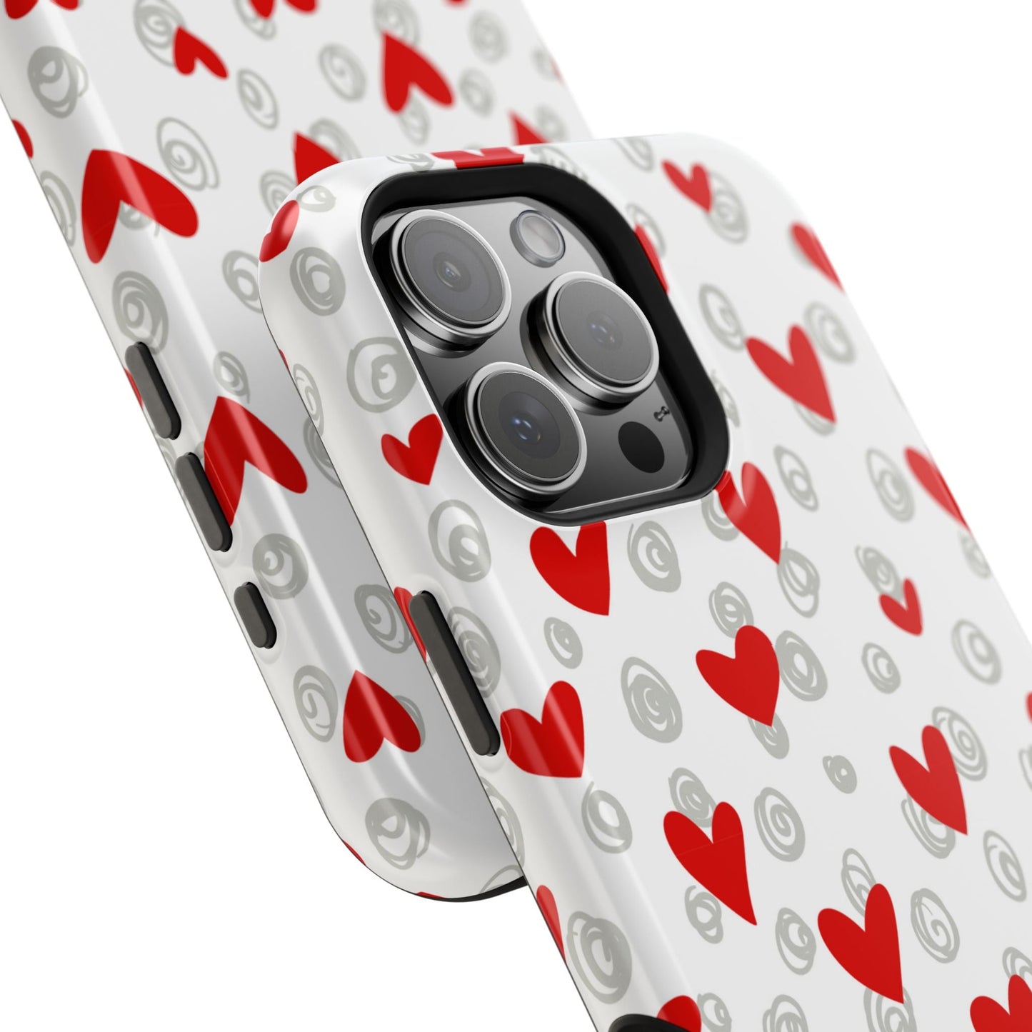 Red Hearts & Doodles – MagSafe Case - BOGO Cases