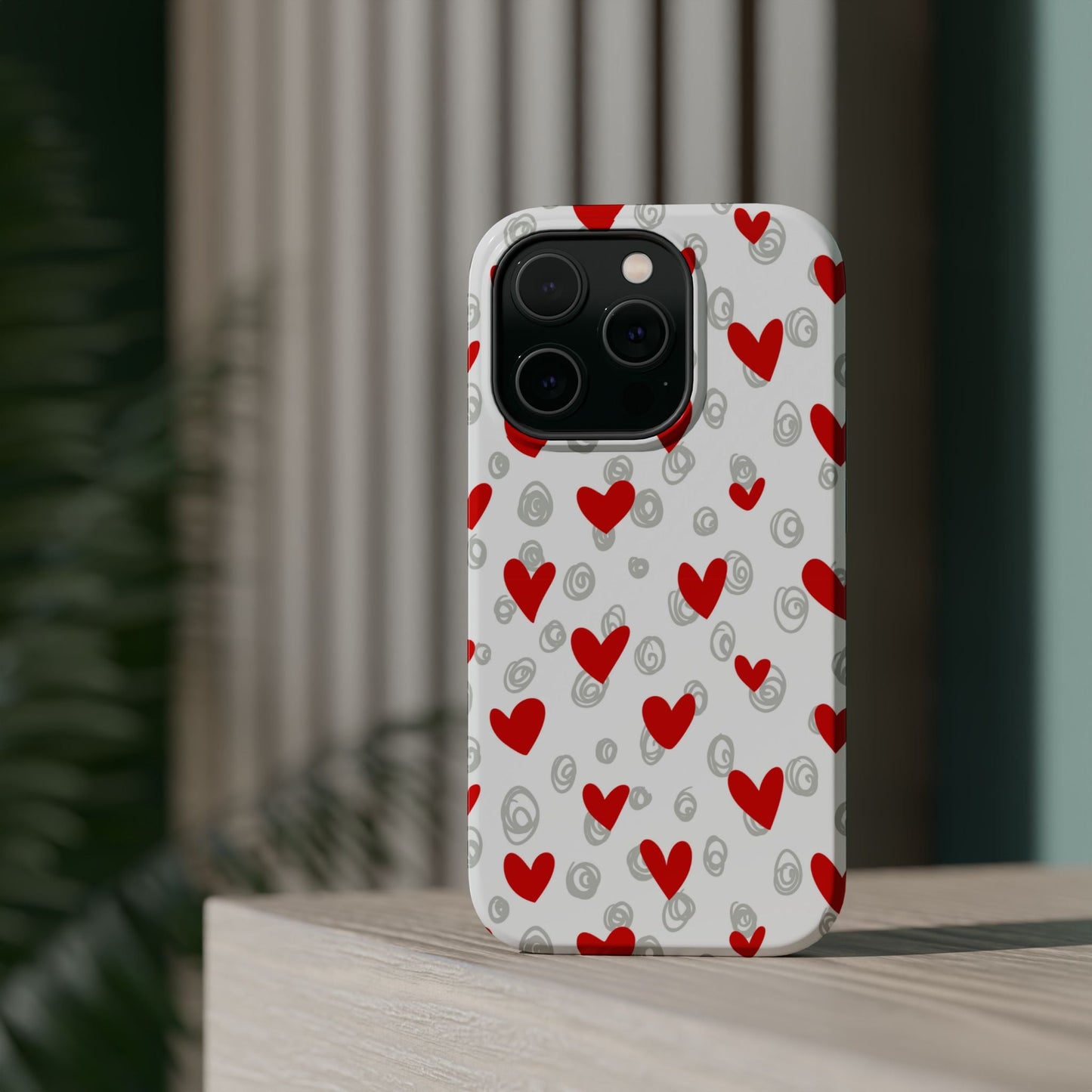 Red Hearts & Doodles – MagSafe Case - BOGO Cases