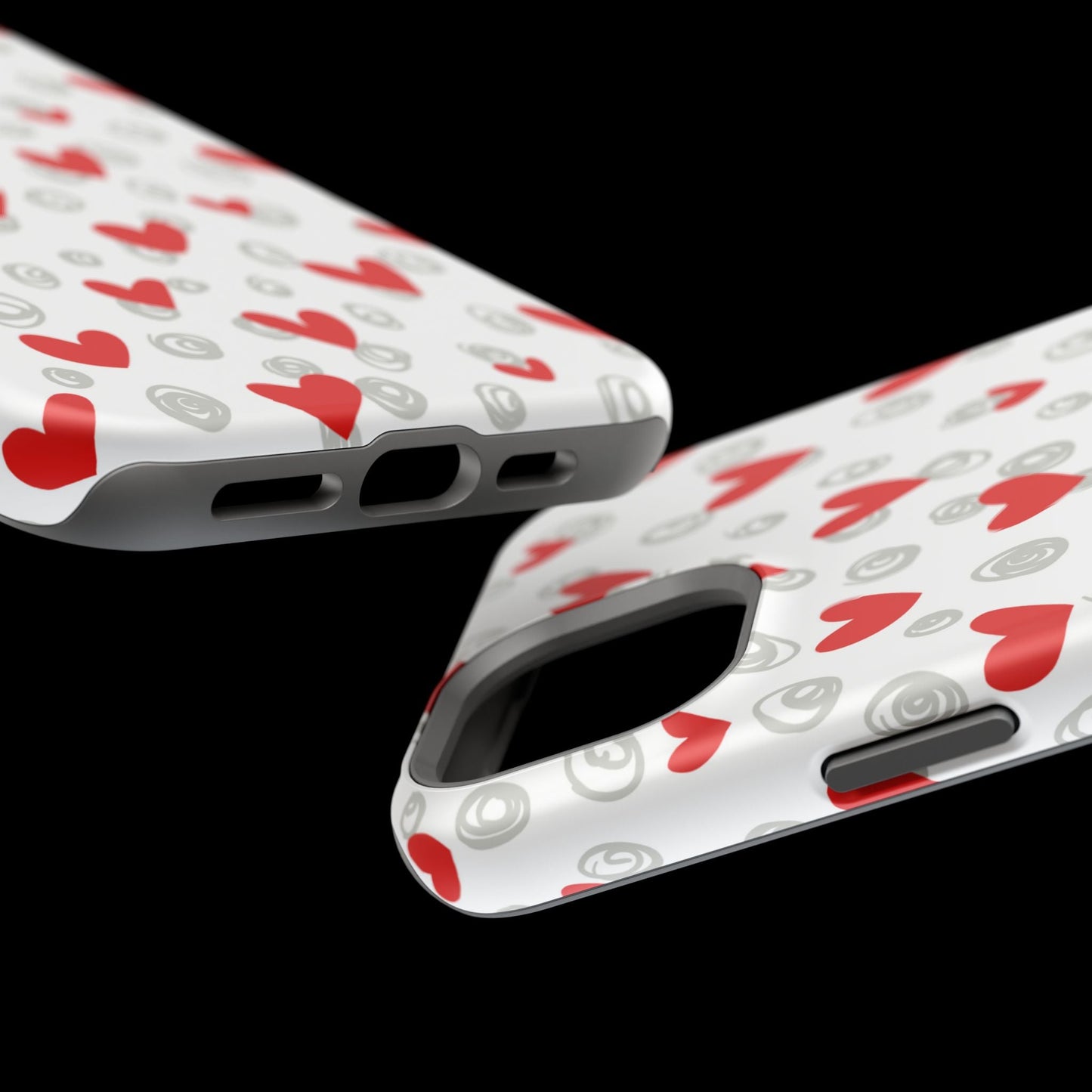 Red Hearts & Doodles – MagSafe Case - BOGO Cases