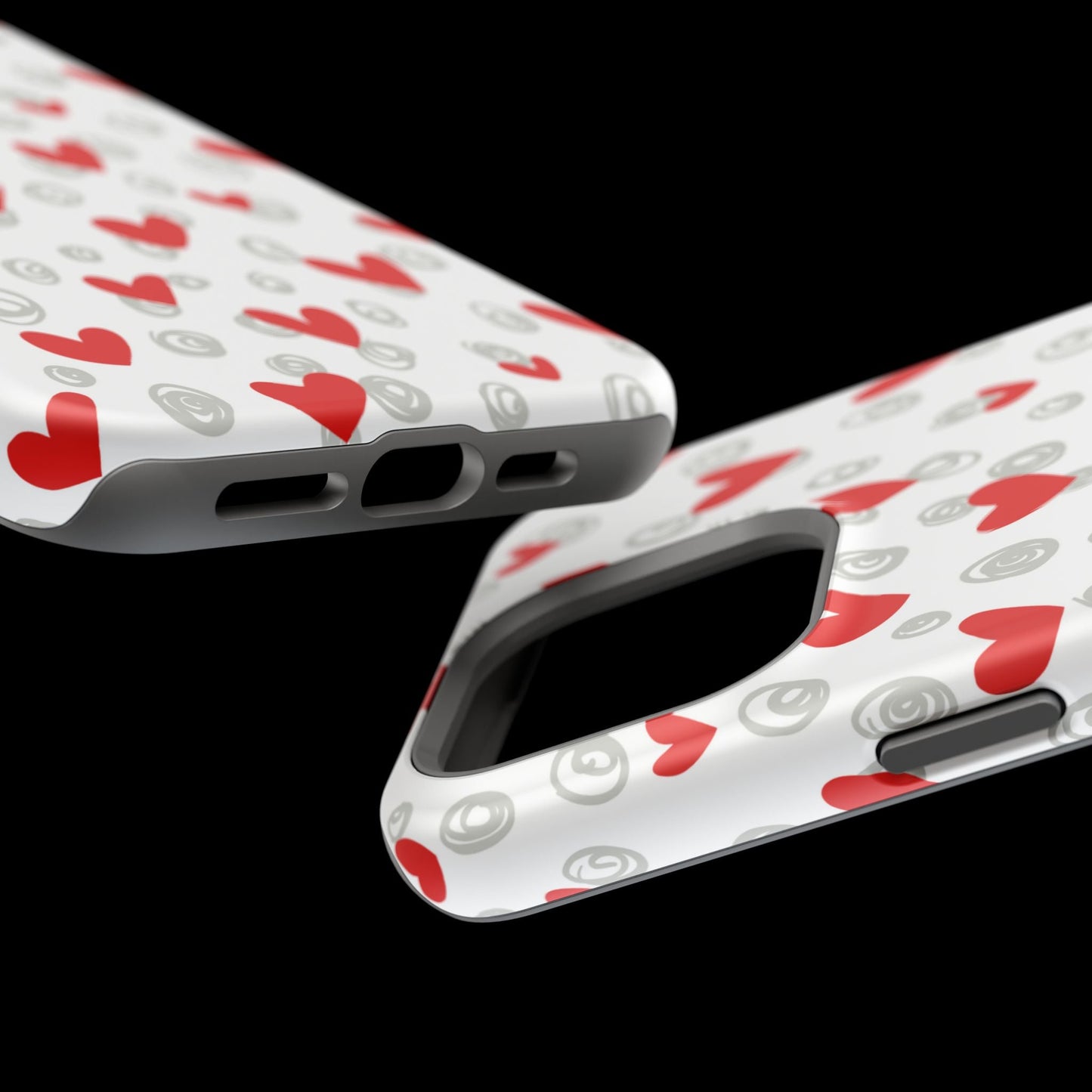 Red Hearts & Doodles – MagSafe Case - BOGO Cases
